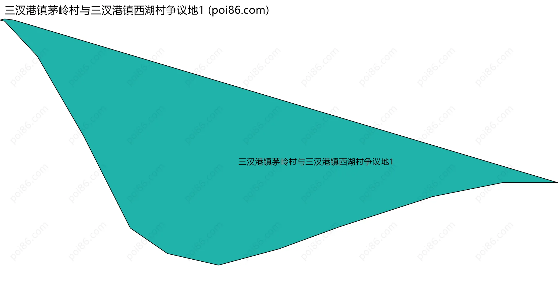 三汊港镇茅岭村与三汊港镇西湖村争议地1边界地图