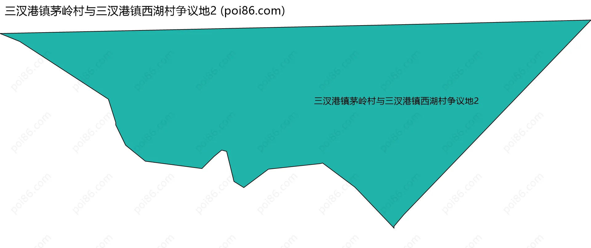 三汊港镇茅岭村与三汊港镇西湖村争议地2边界地图