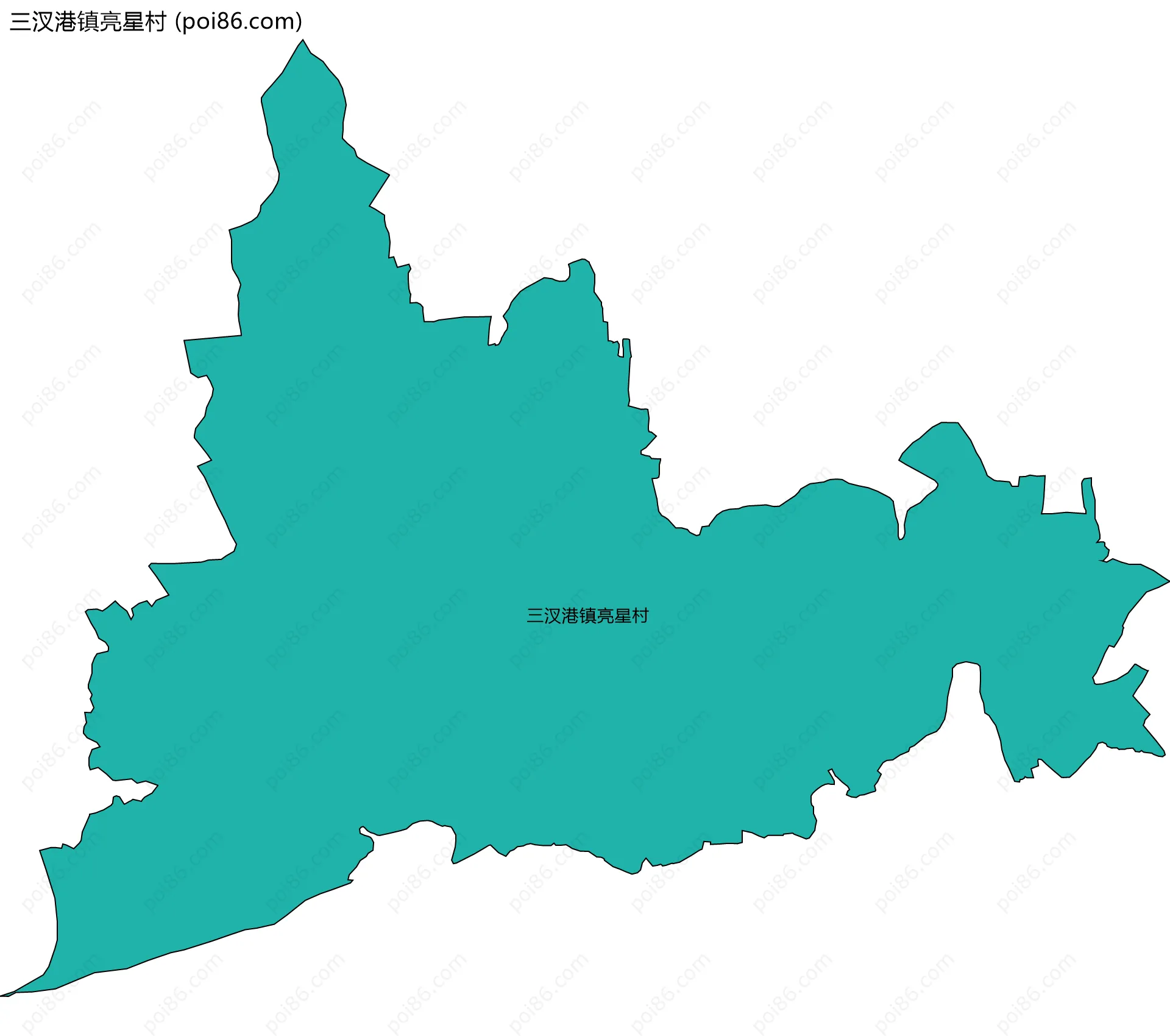 三汊港镇亮星村边界地图