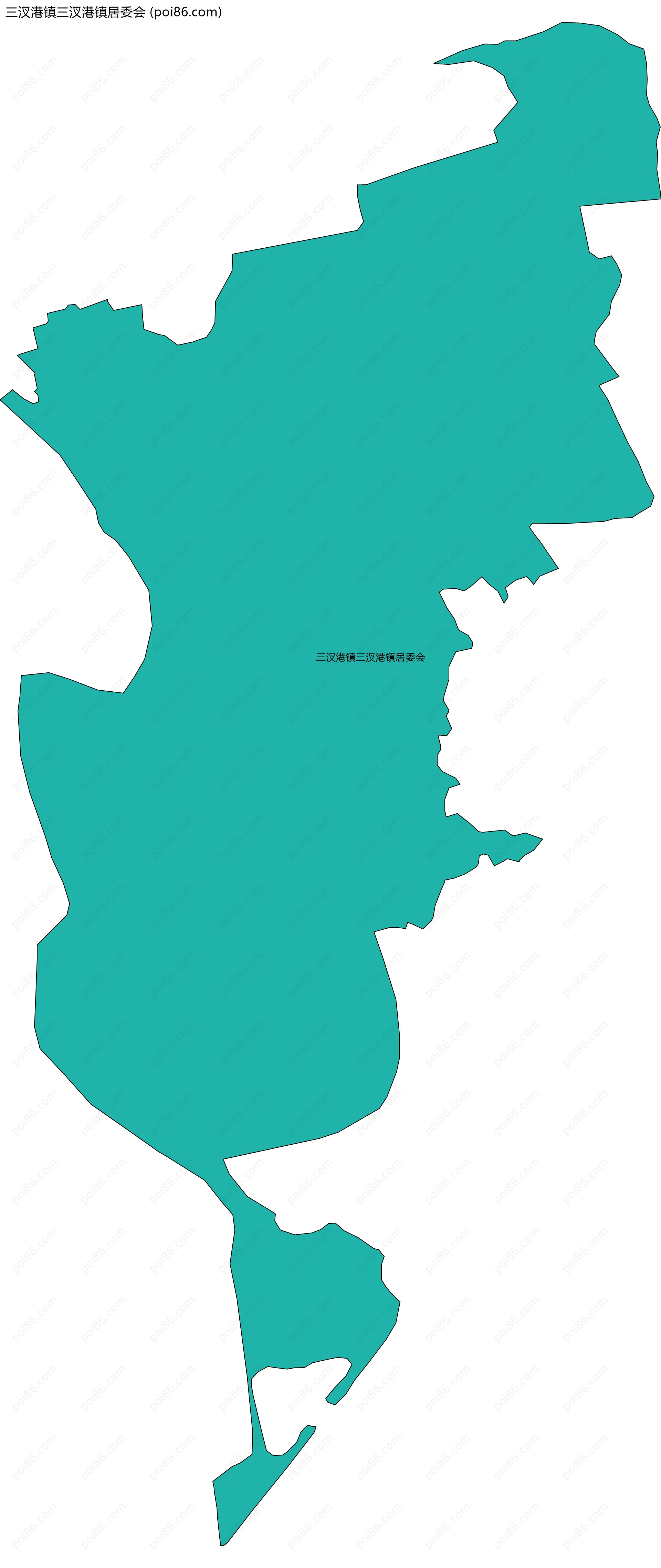 三汊港镇三汊港镇居委会边界地图