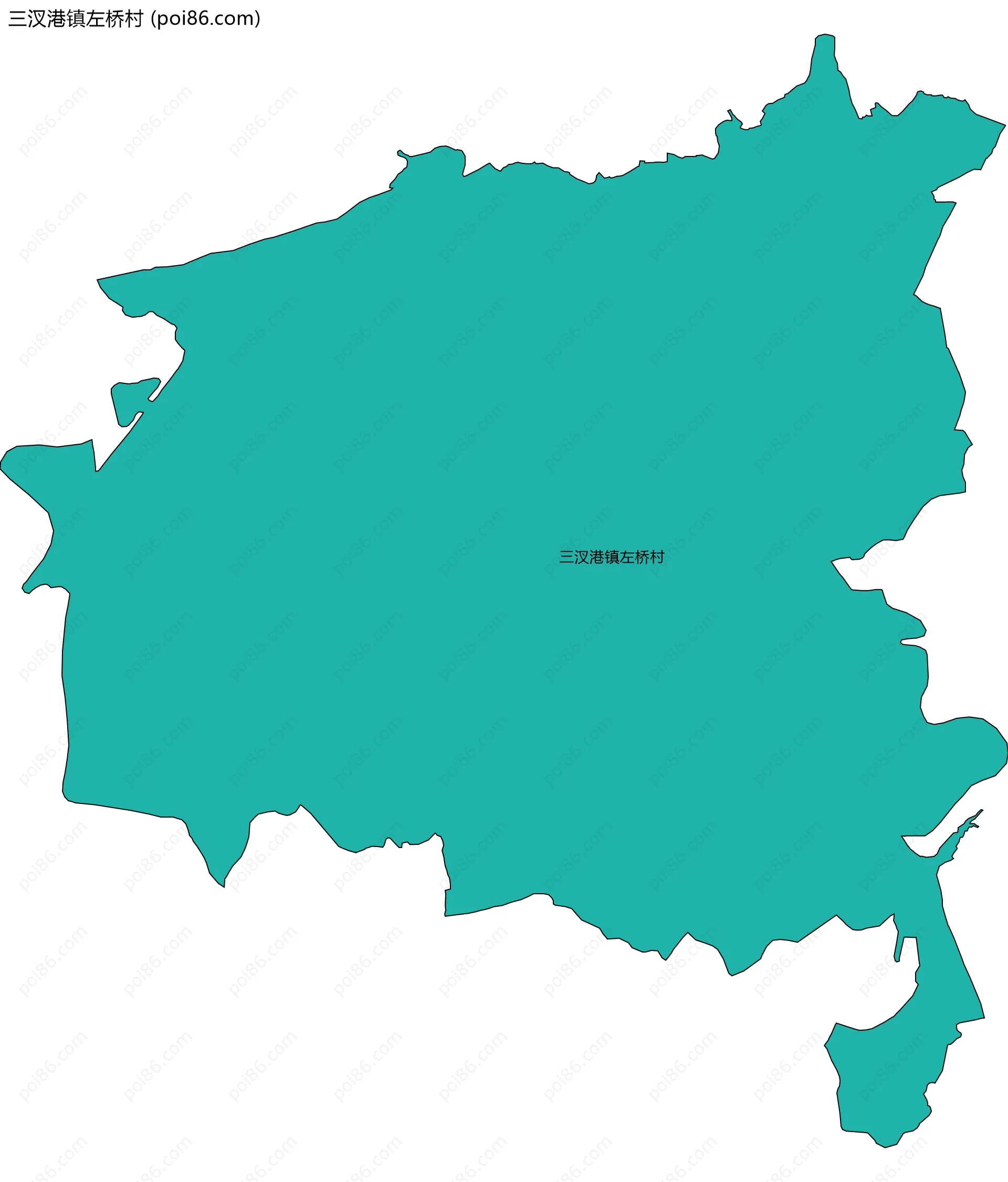 三汊港镇左桥村边界地图