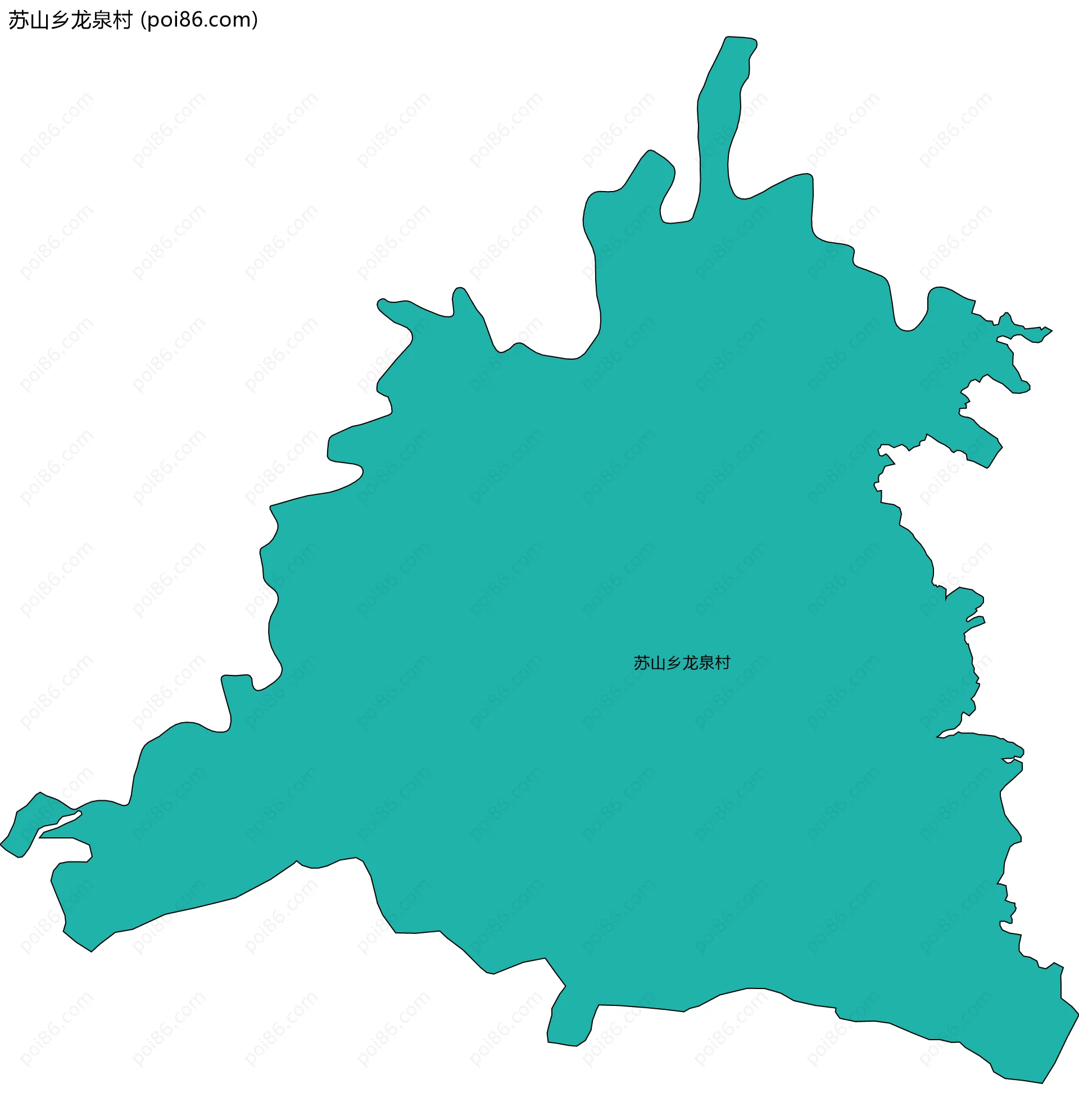 苏山乡龙泉村边界地图