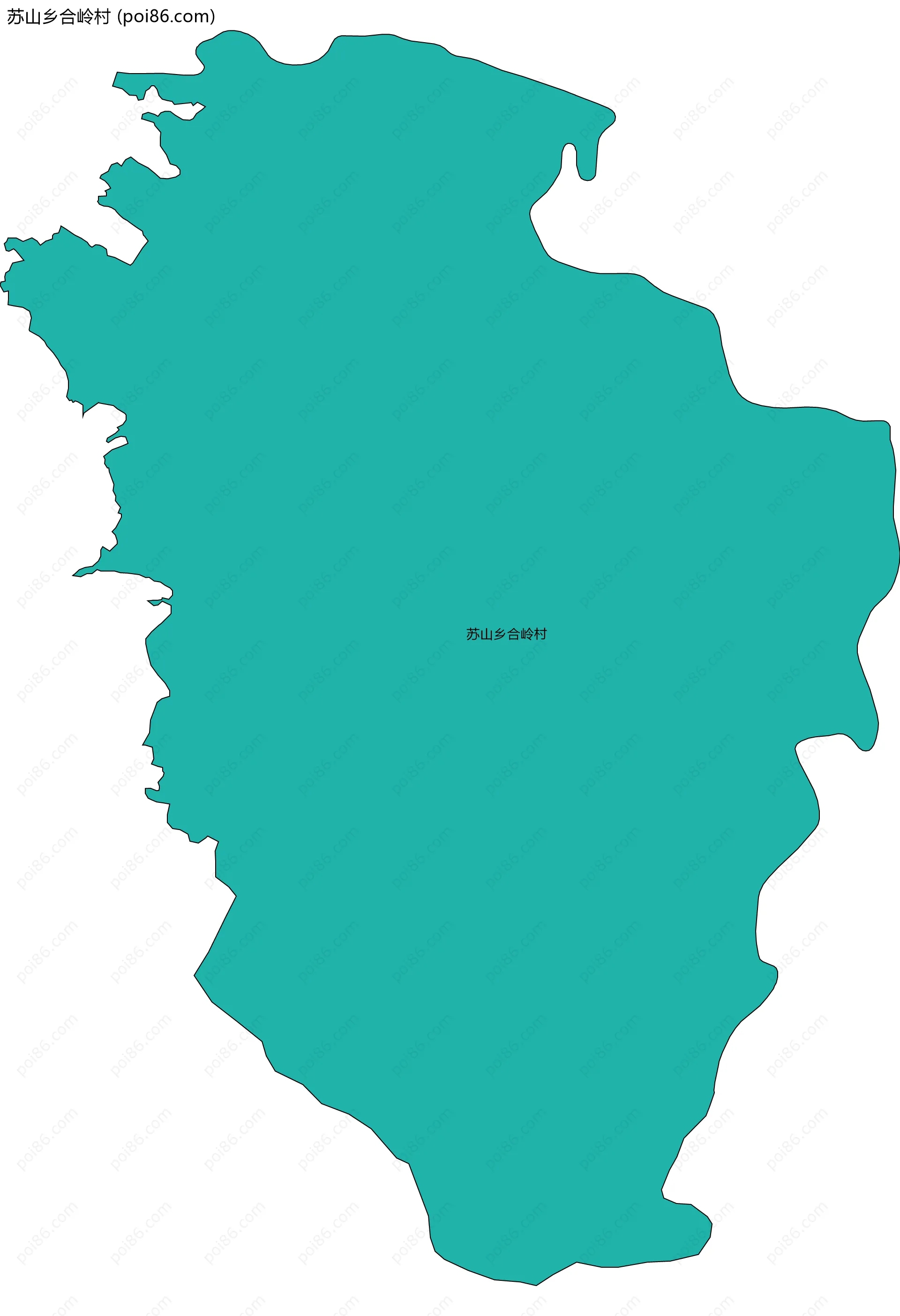 苏山乡合岭村边界地图