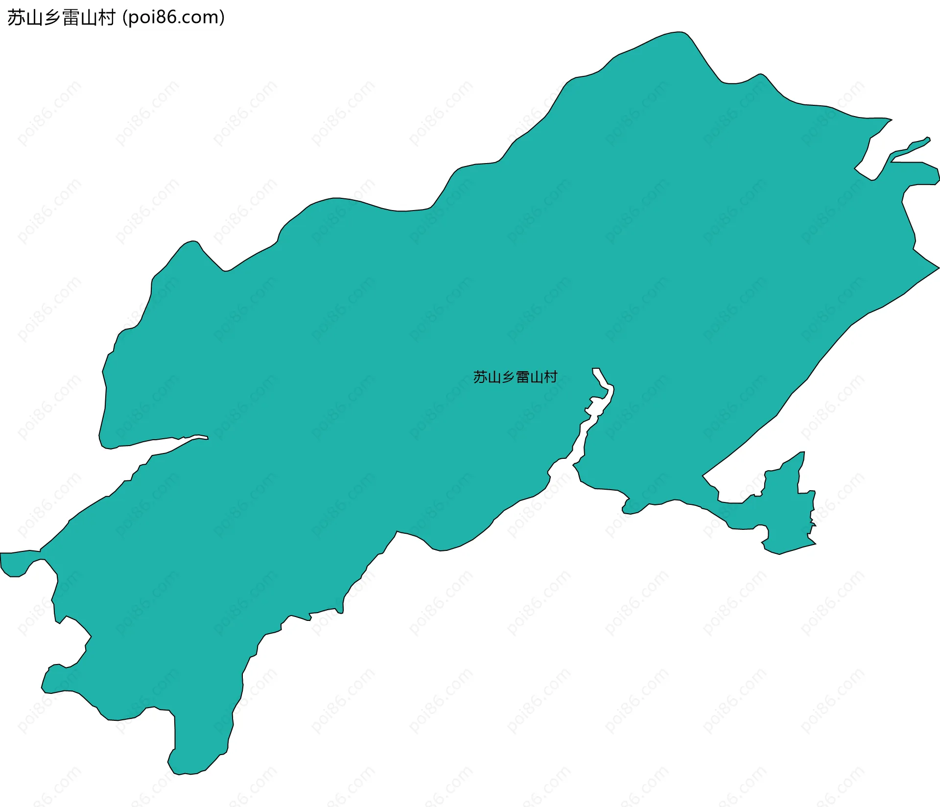 苏山乡雷山村边界地图
