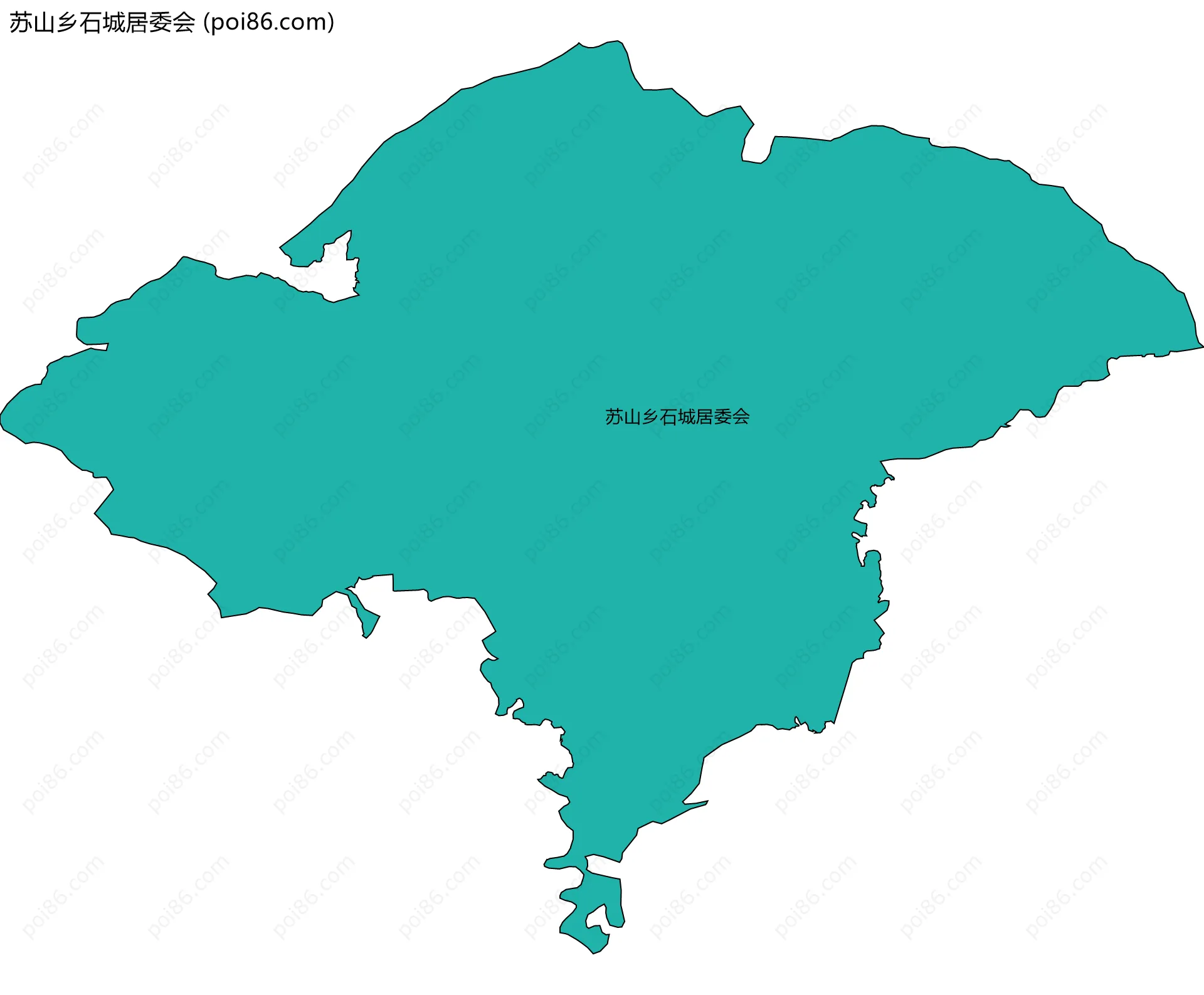 苏山乡石城居委会边界地图