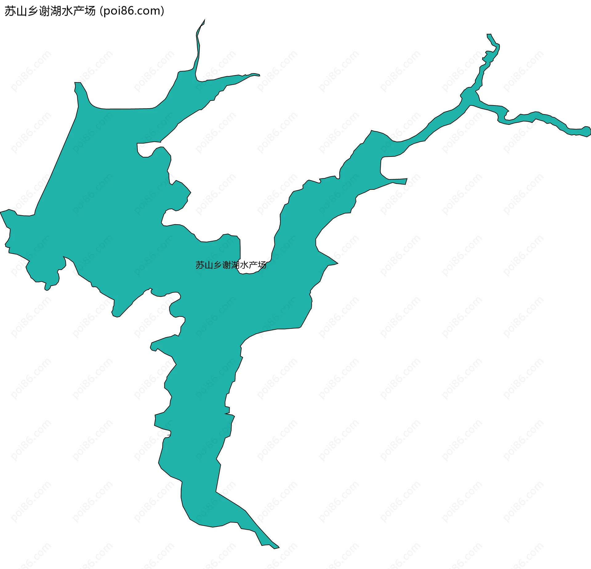 苏山乡谢湖水产场边界地图