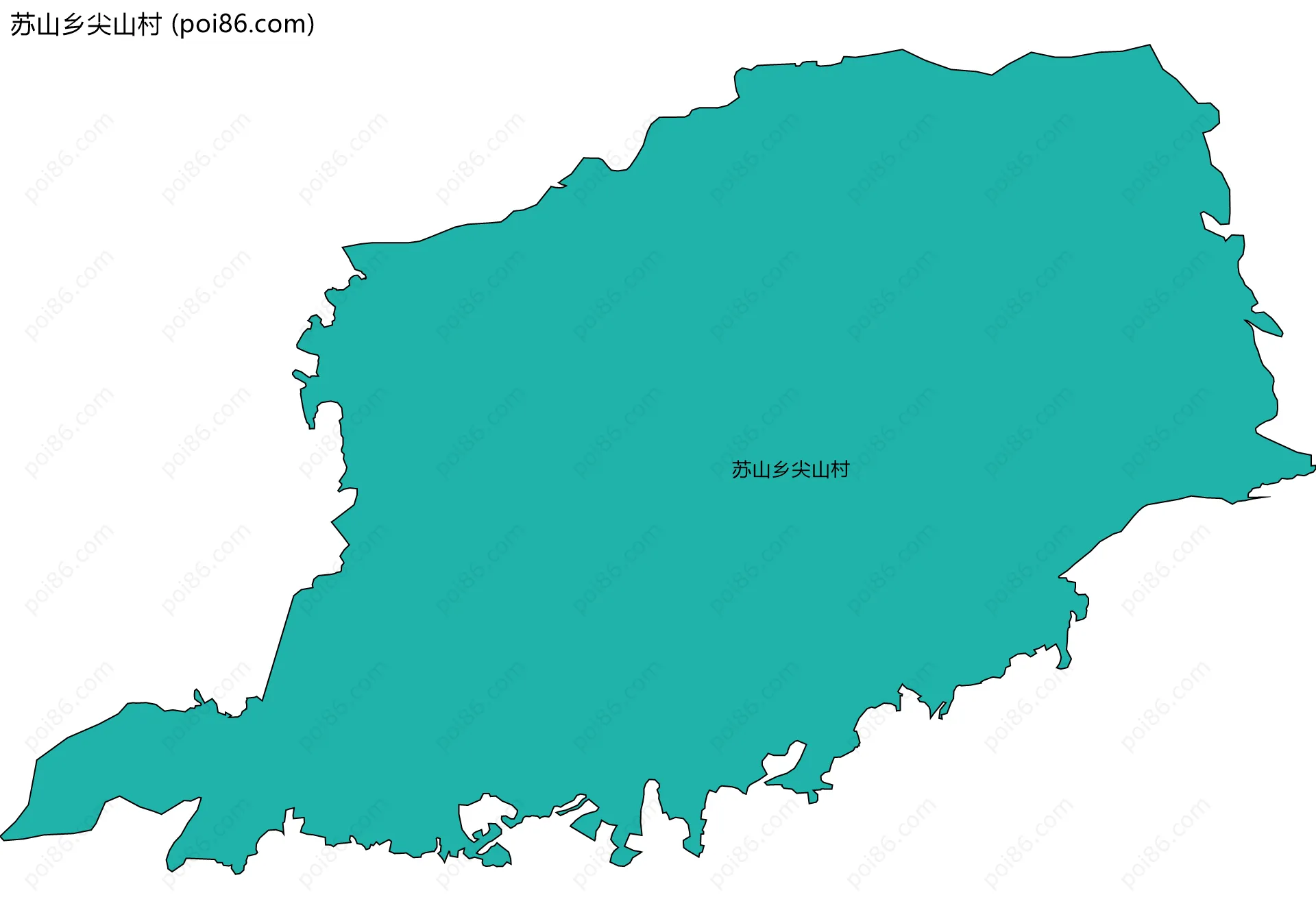 苏山乡尖山村边界地图