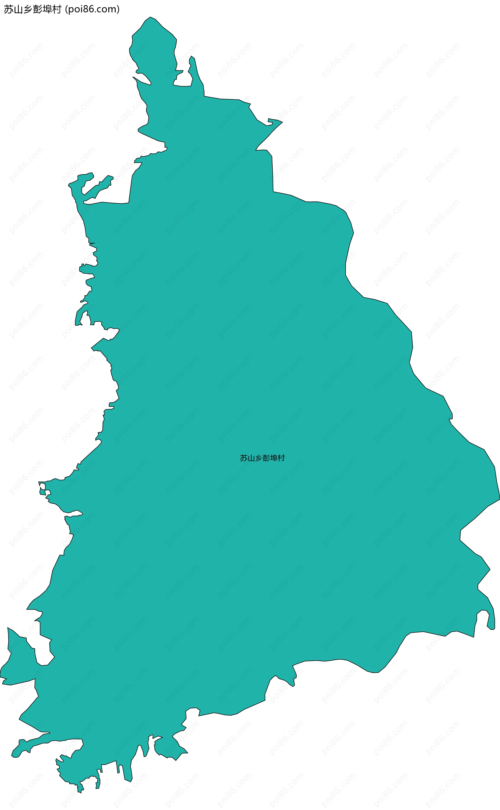 苏山乡彭埠村边界地图