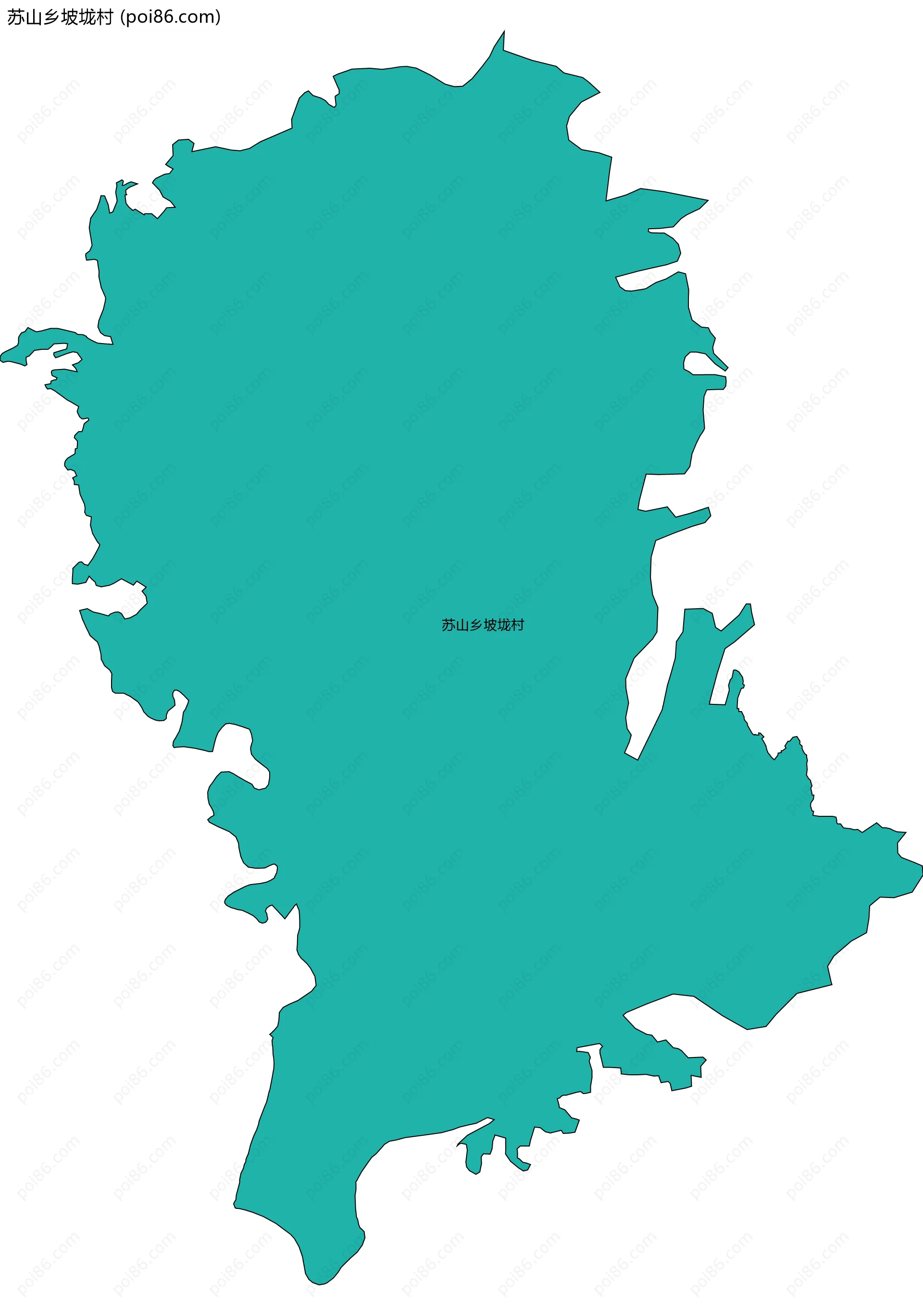 苏山乡坡垅村边界地图