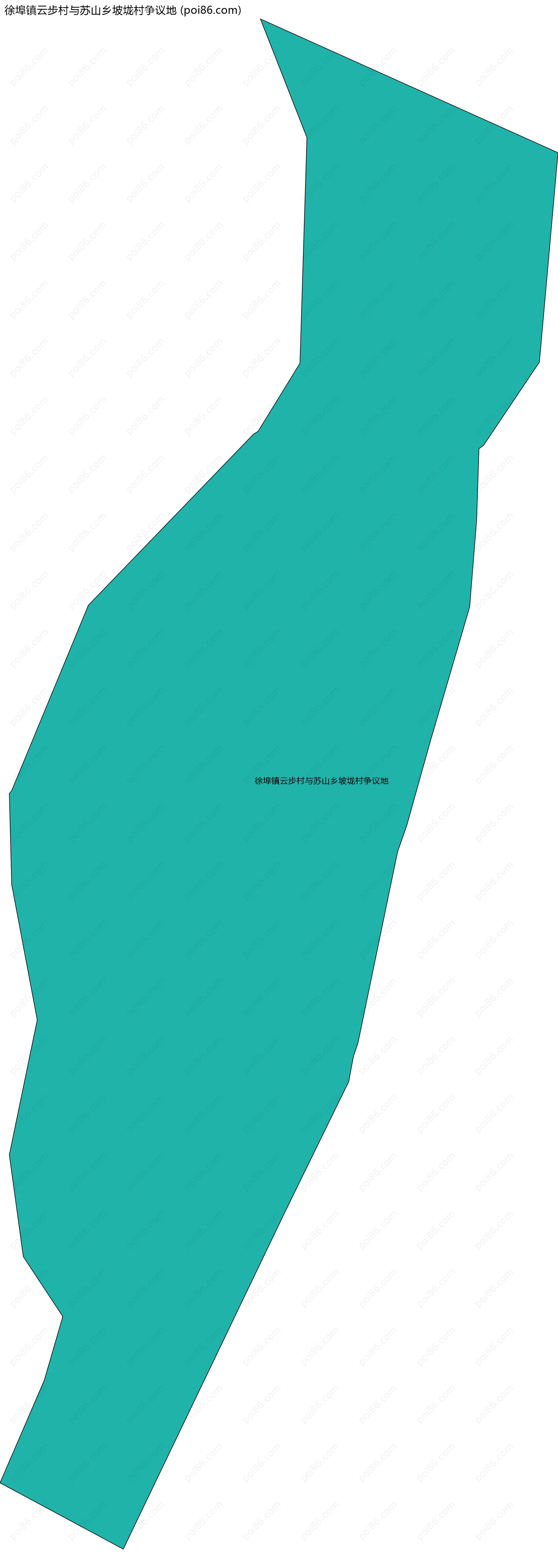 徐埠镇云步村与苏山乡坡垅村争议地边界地图
