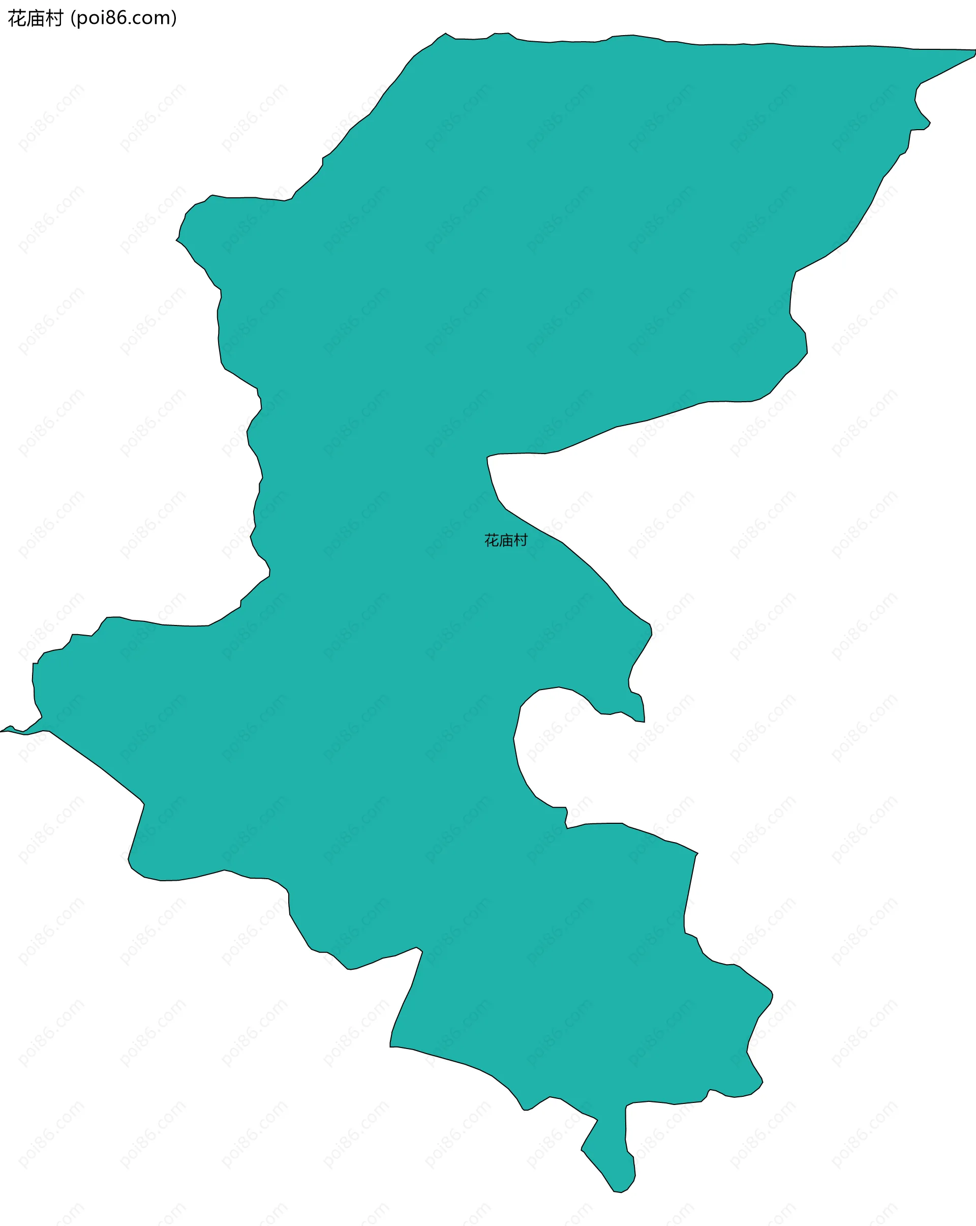 花庙村边界地图