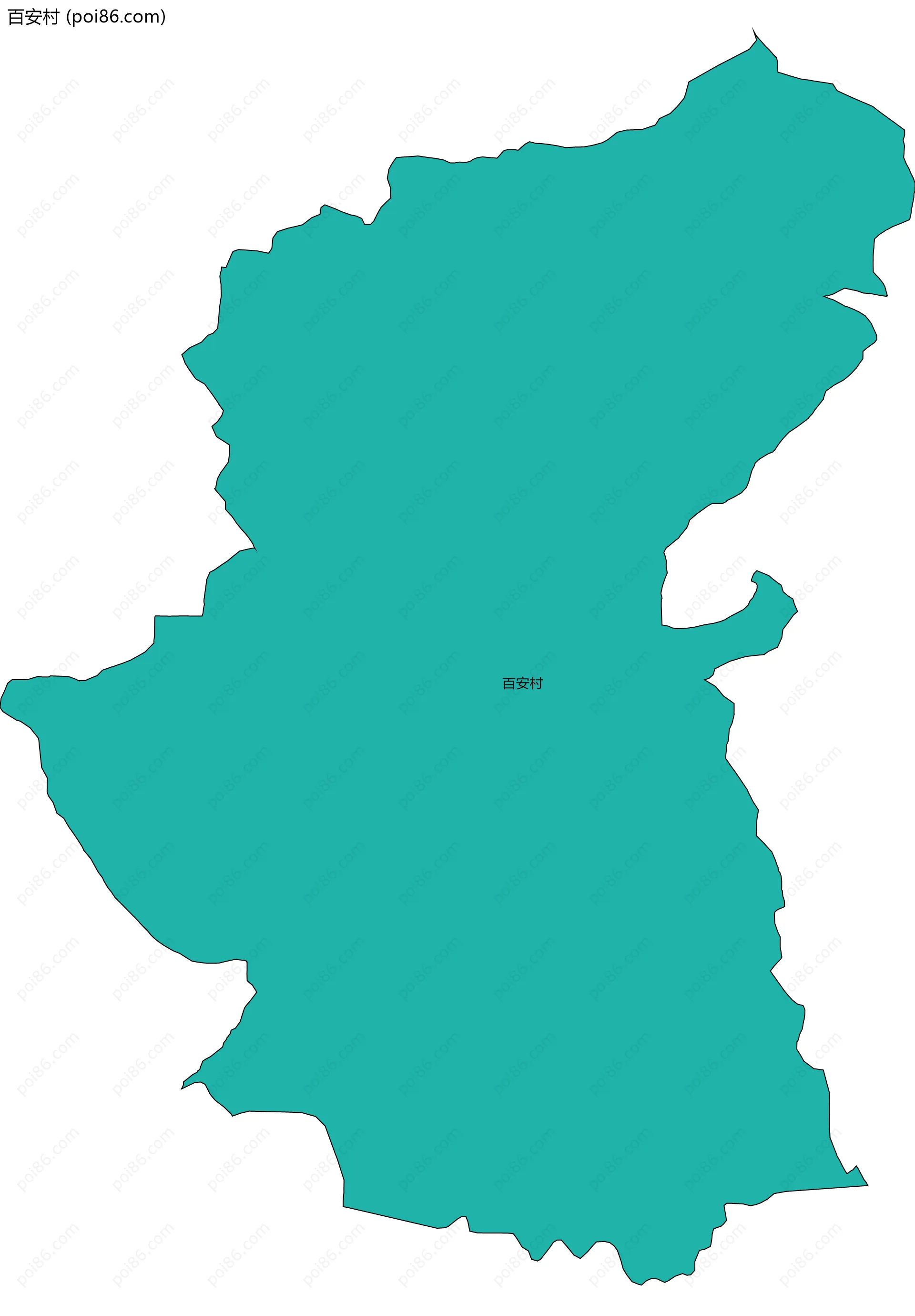 百安村边界地图