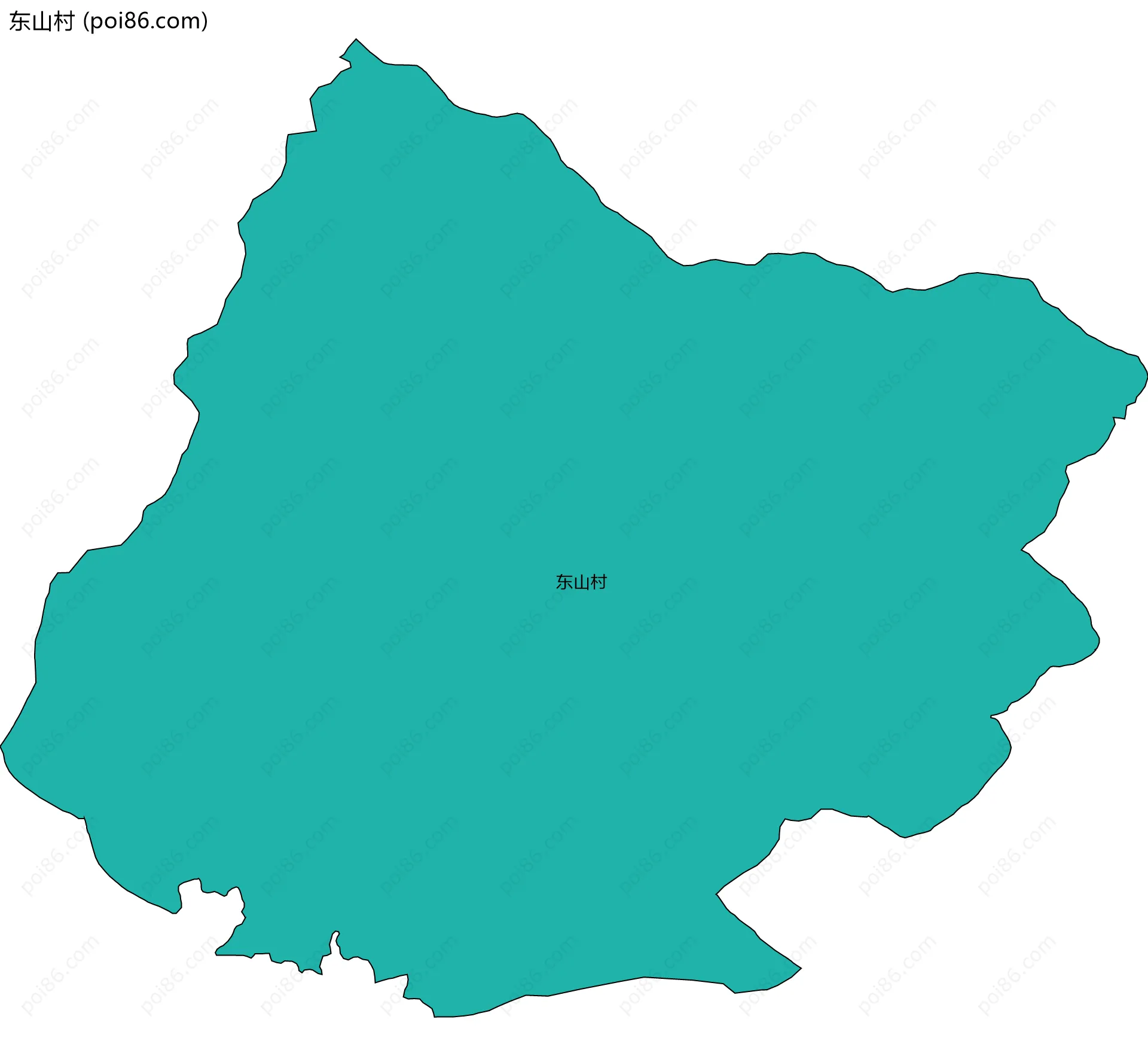 东山村边界地图