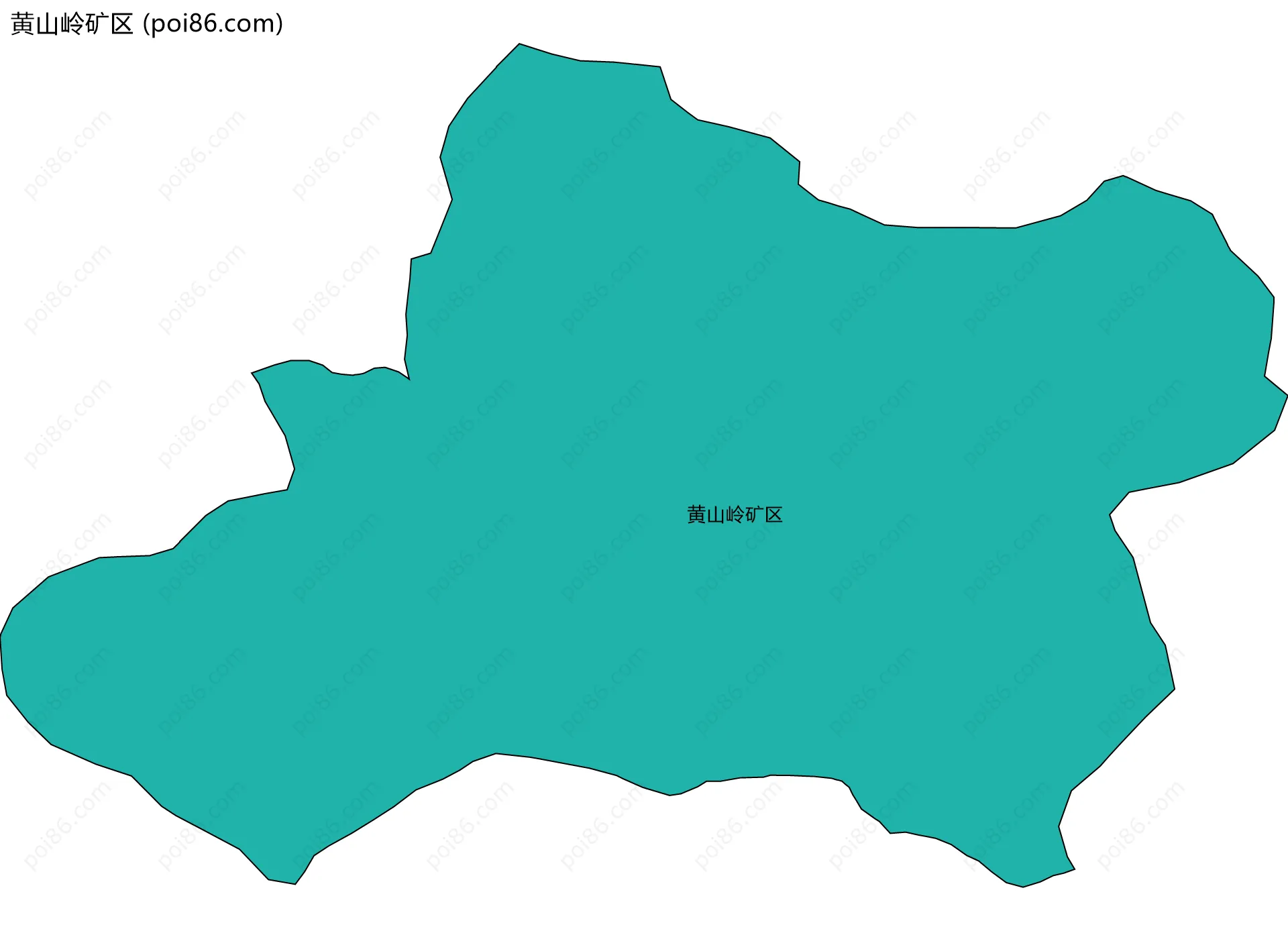 黄山岭矿区边界地图