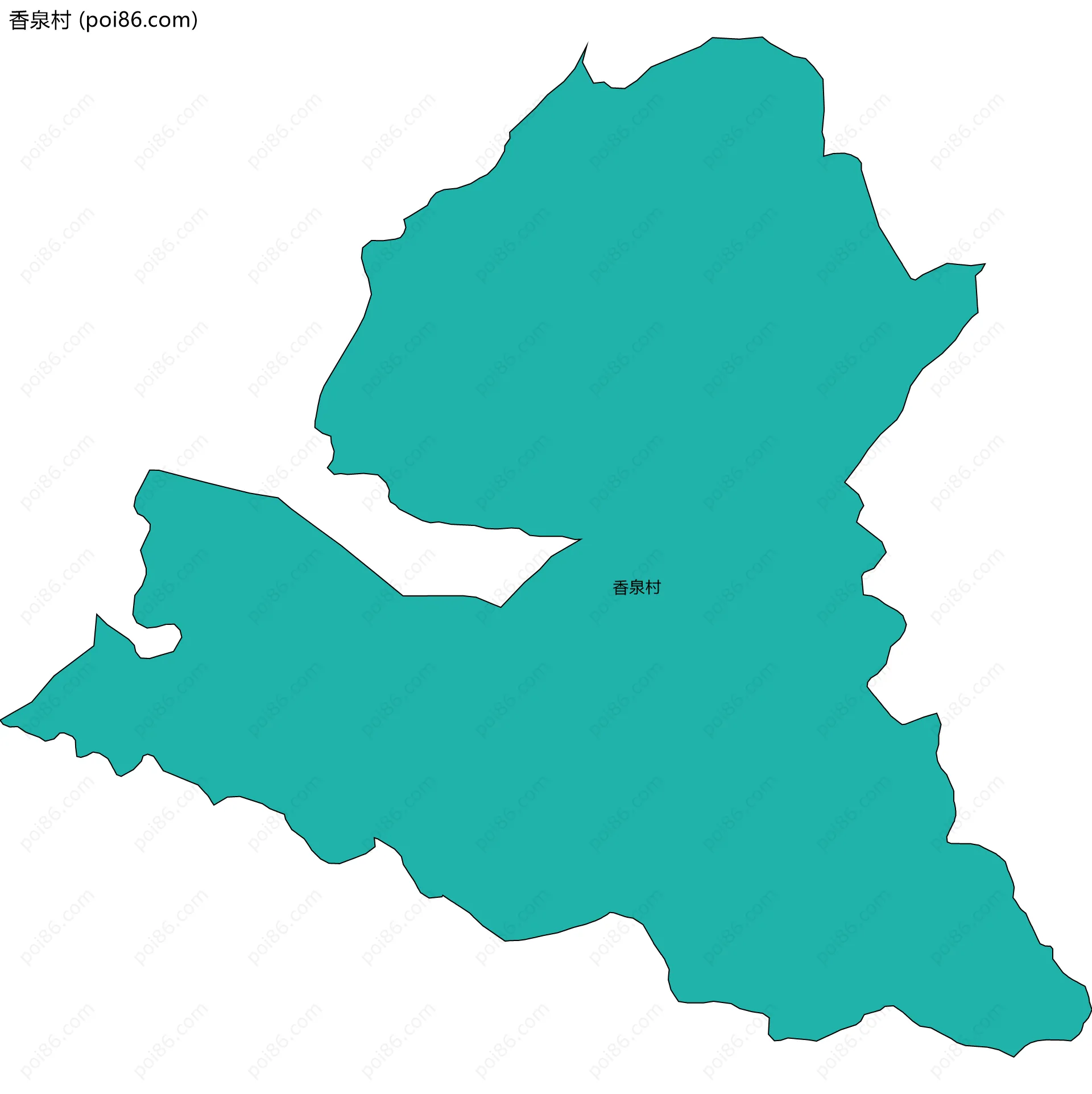 香泉村边界地图