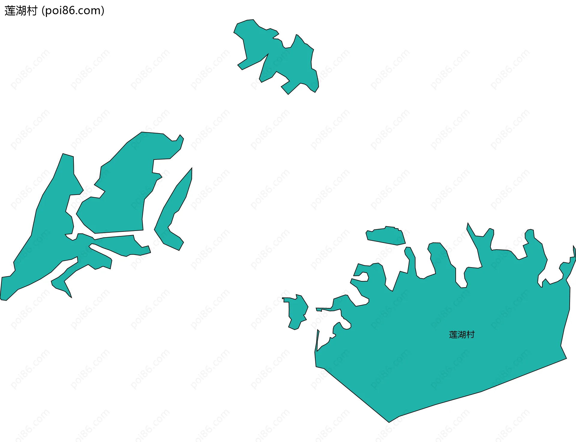 莲湖村边界地图