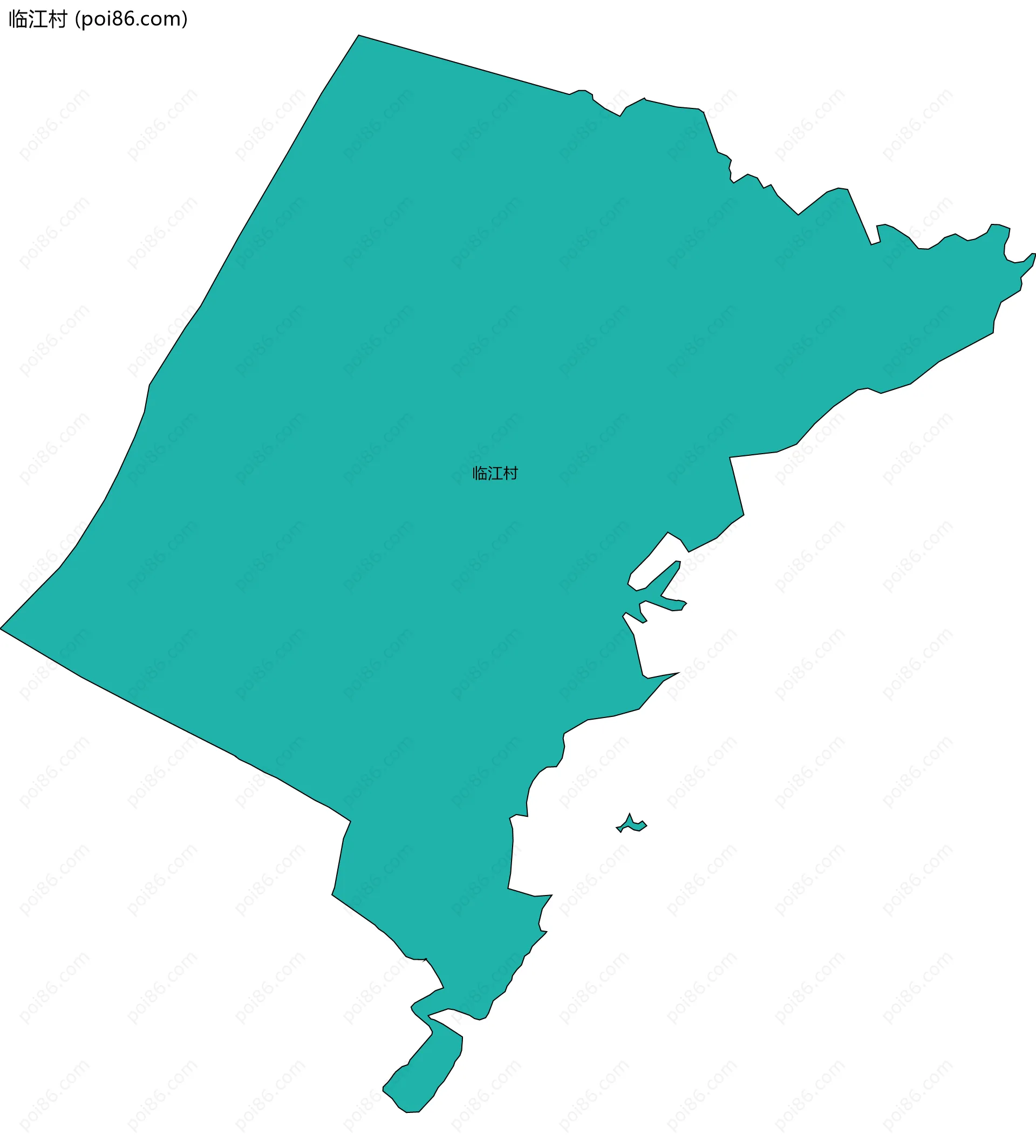 临江村边界地图
