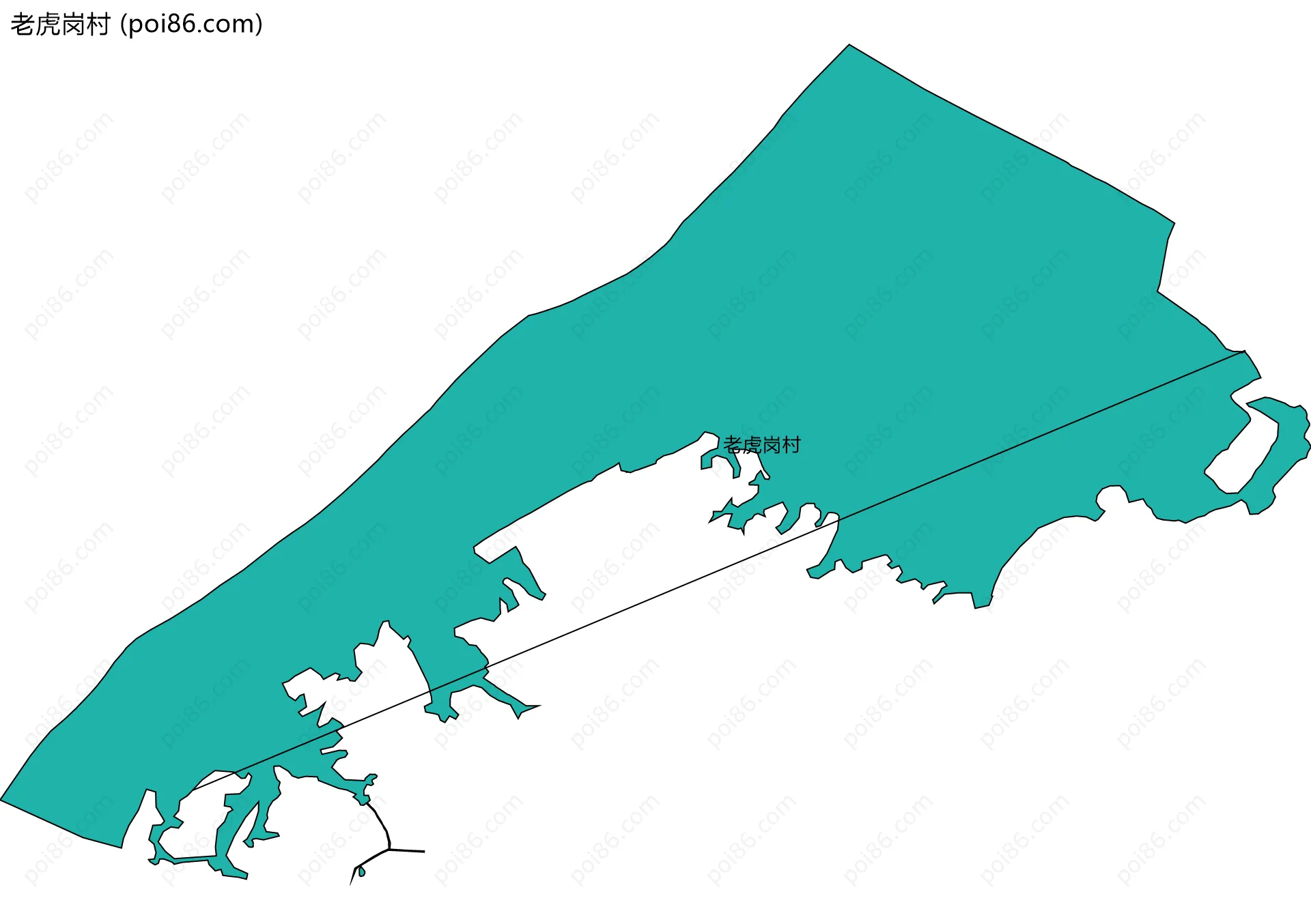 老虎岗村边界地图
