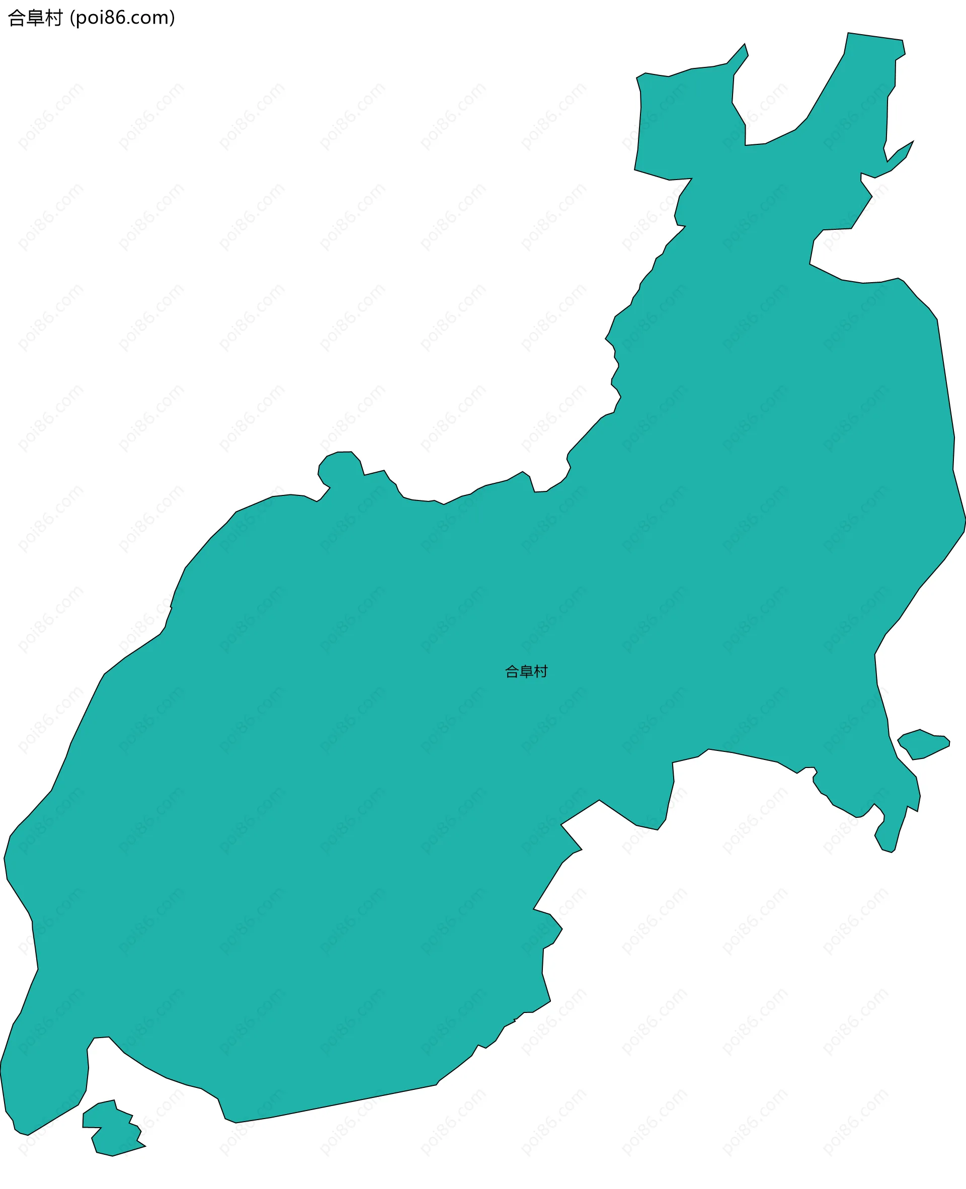 合阜村边界地图