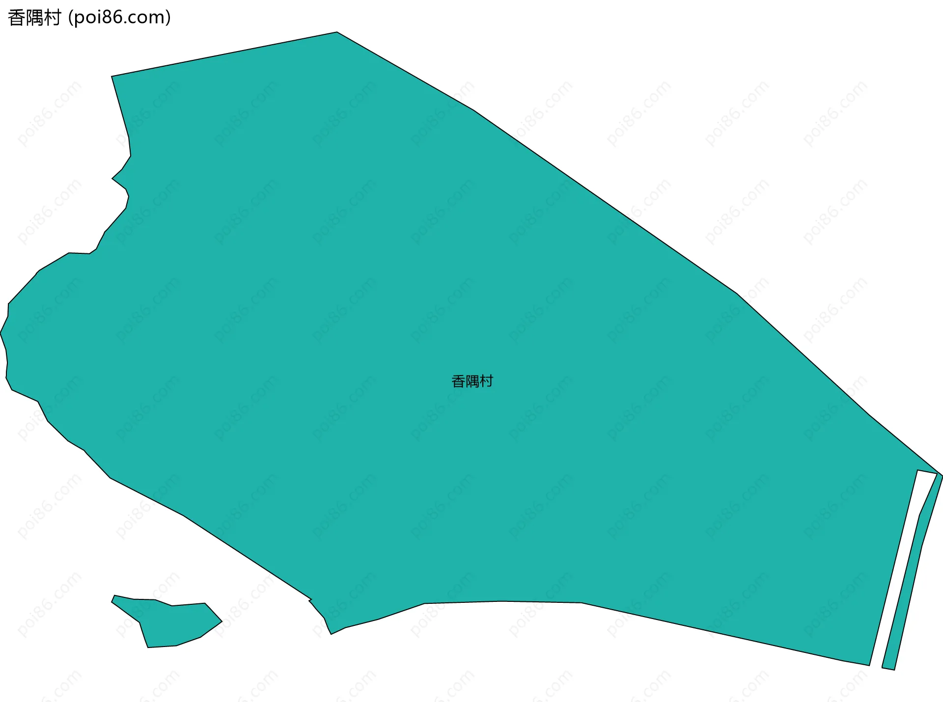 香隅村边界地图