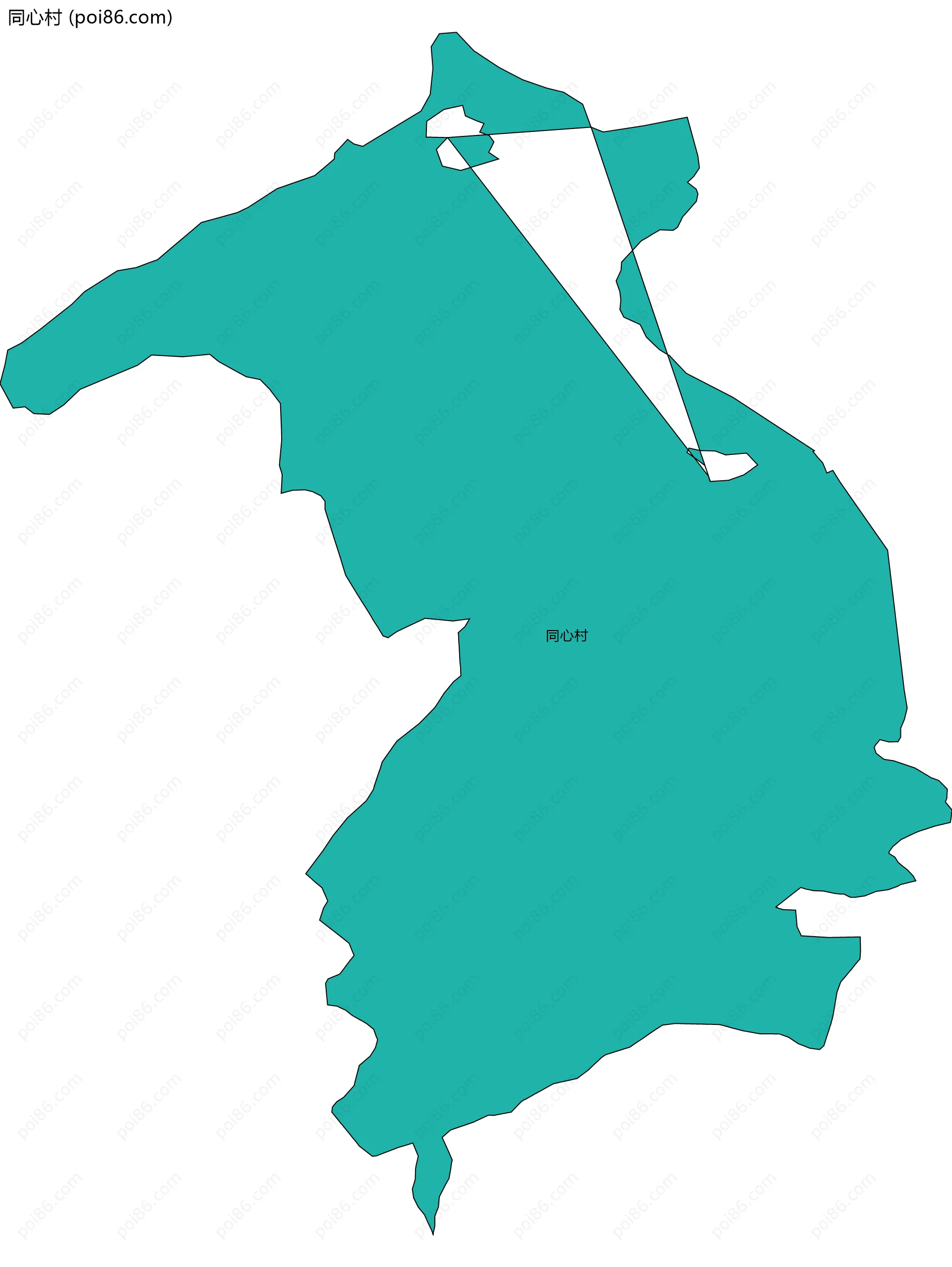 同心村边界地图