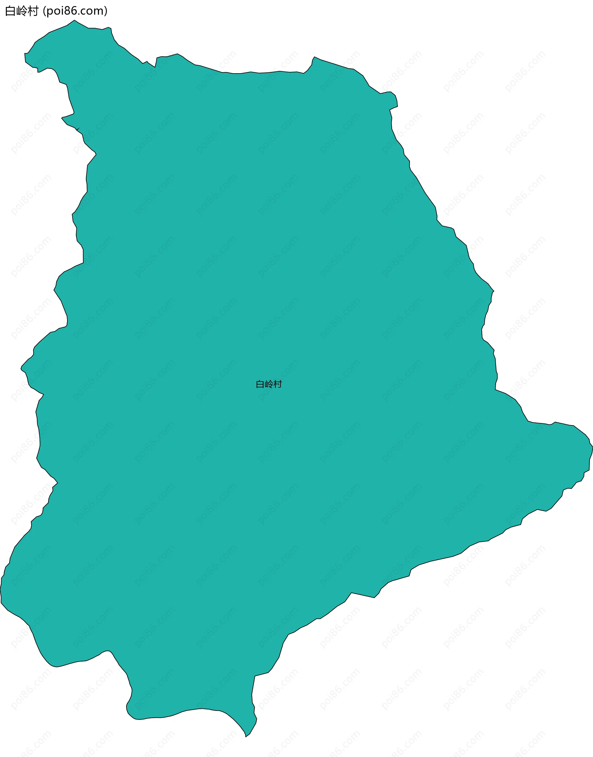 白岭村边界地图