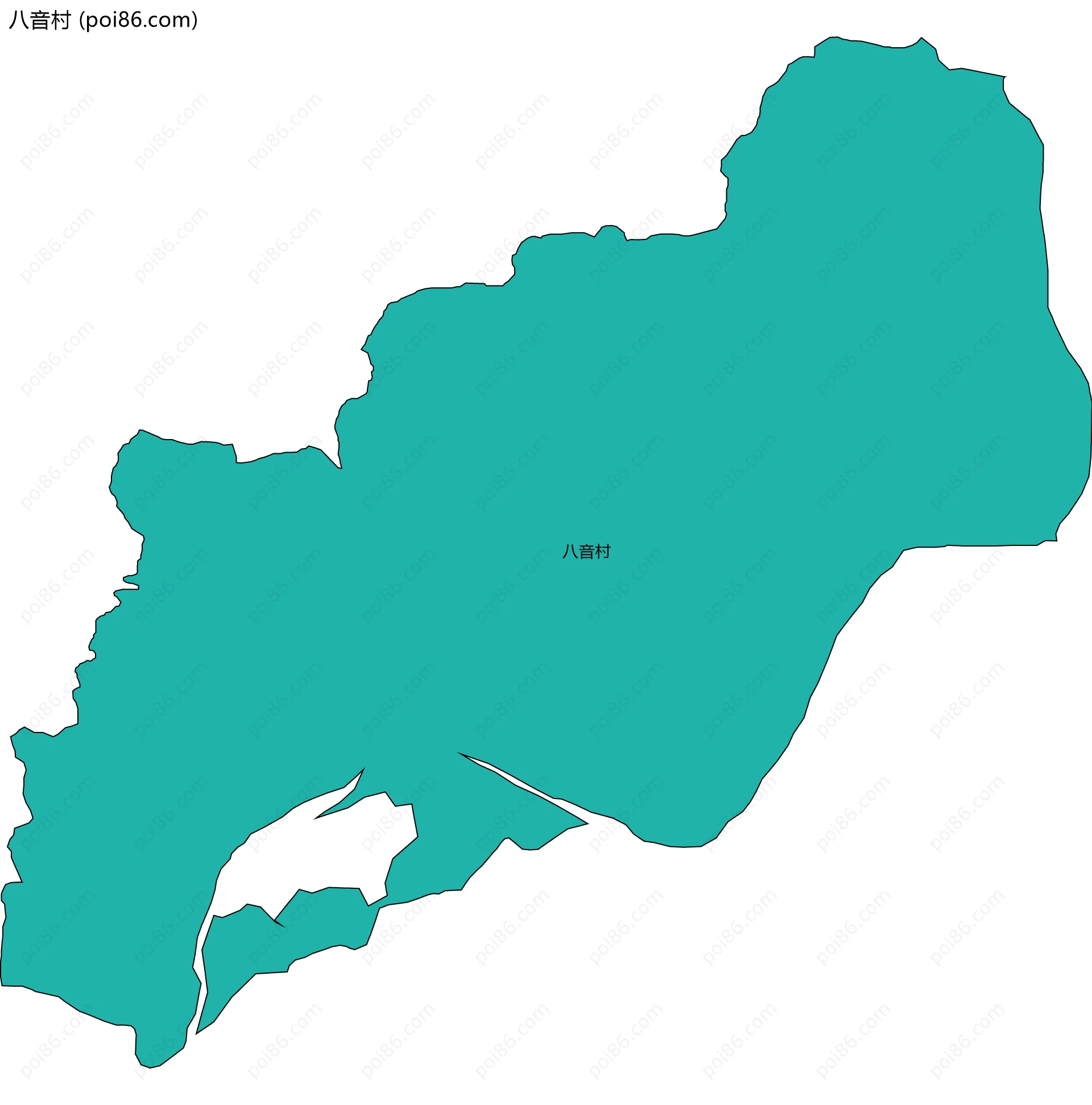 八音村边界地图