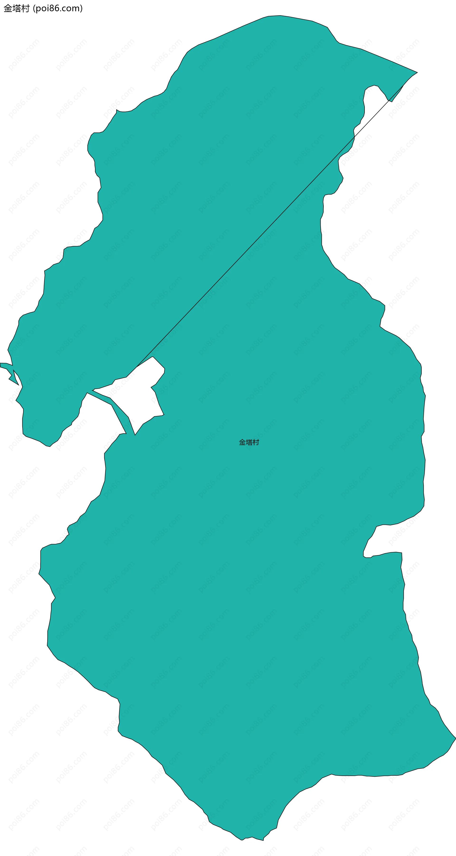 金塔村边界地图