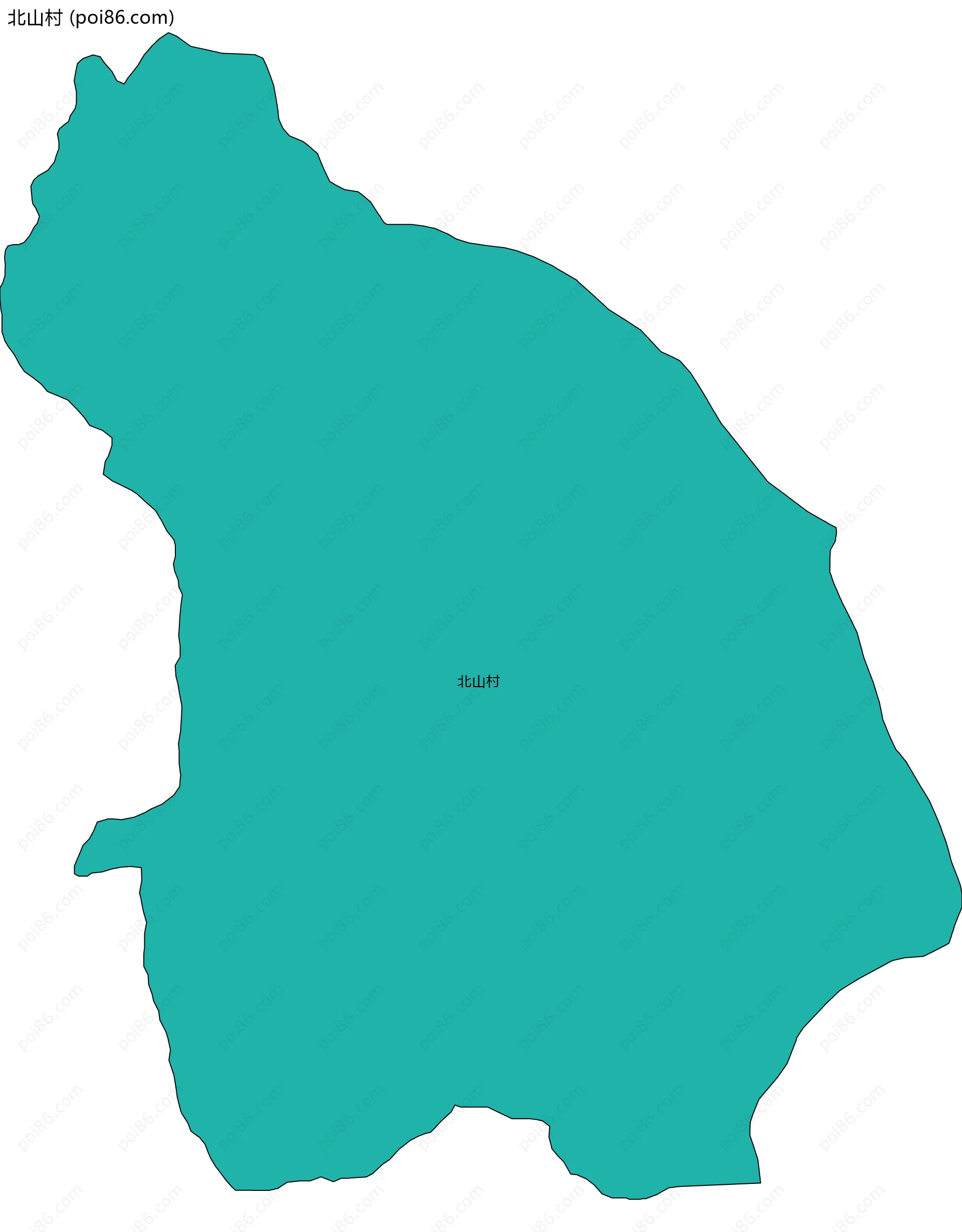 北山村边界地图