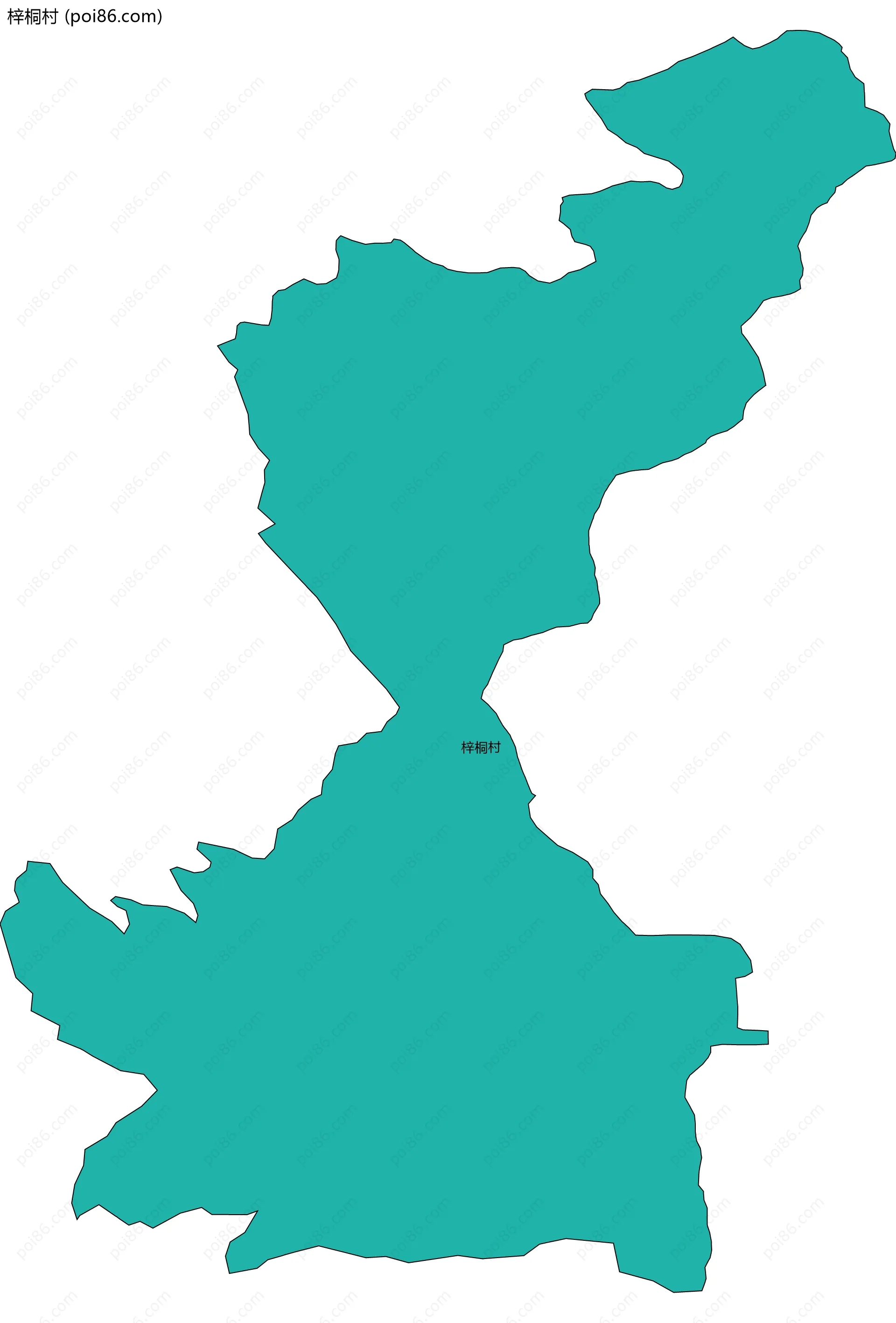 梓桐村边界地图