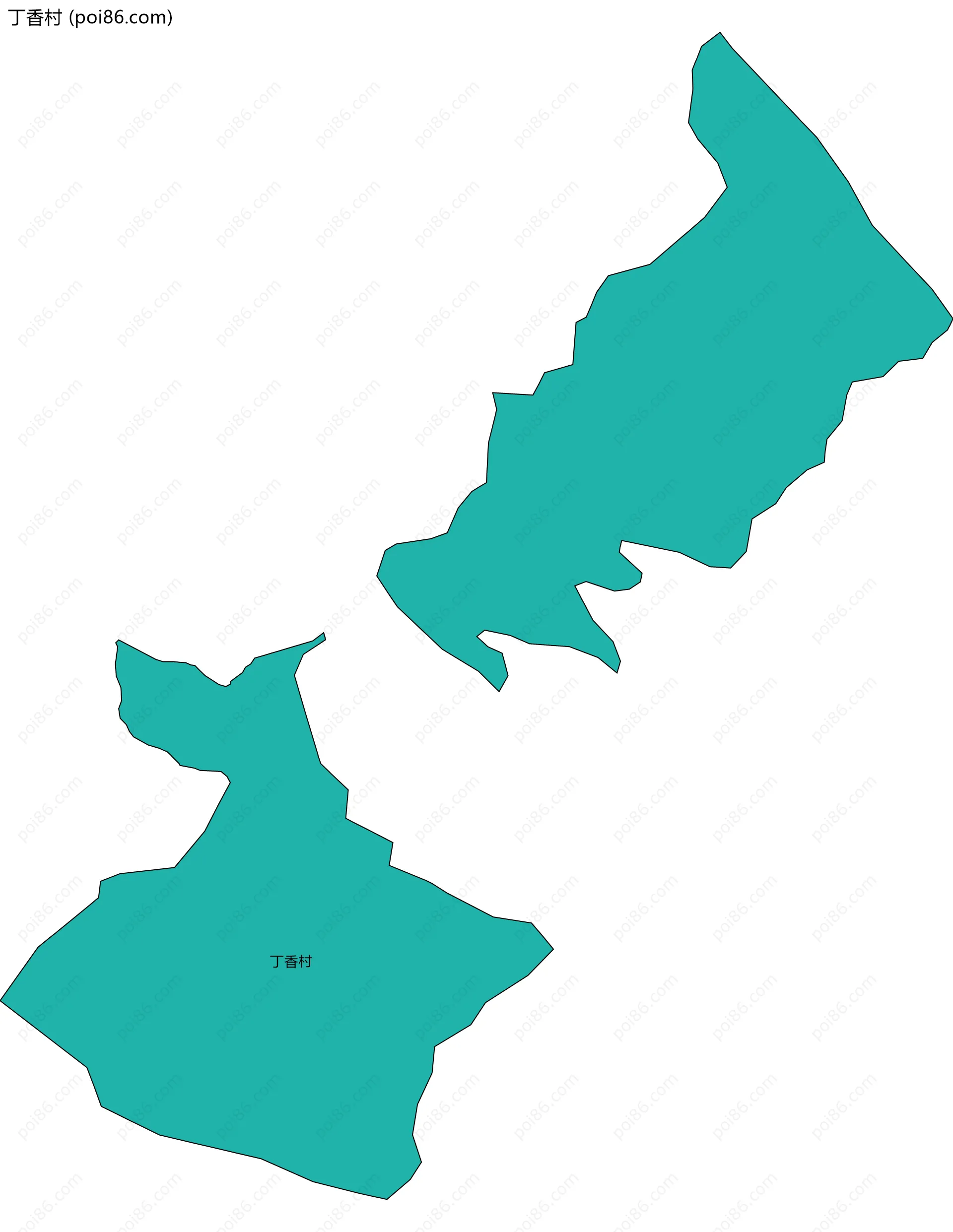 丁香村边界地图