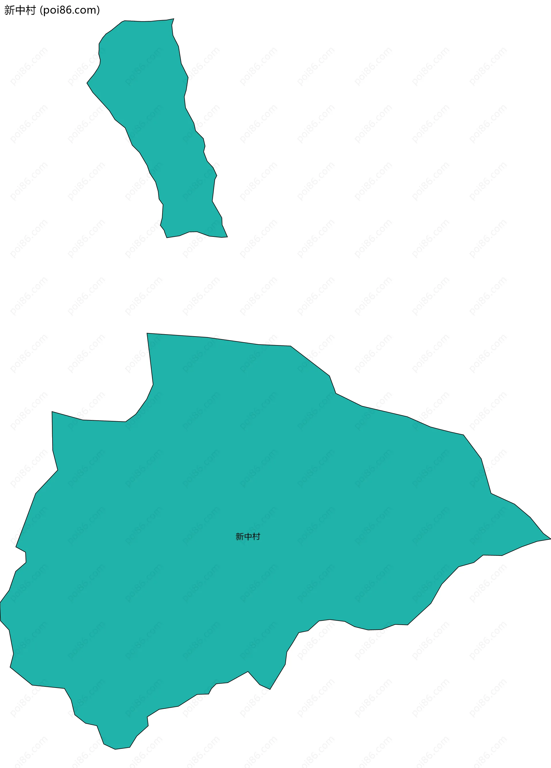 新中村边界地图