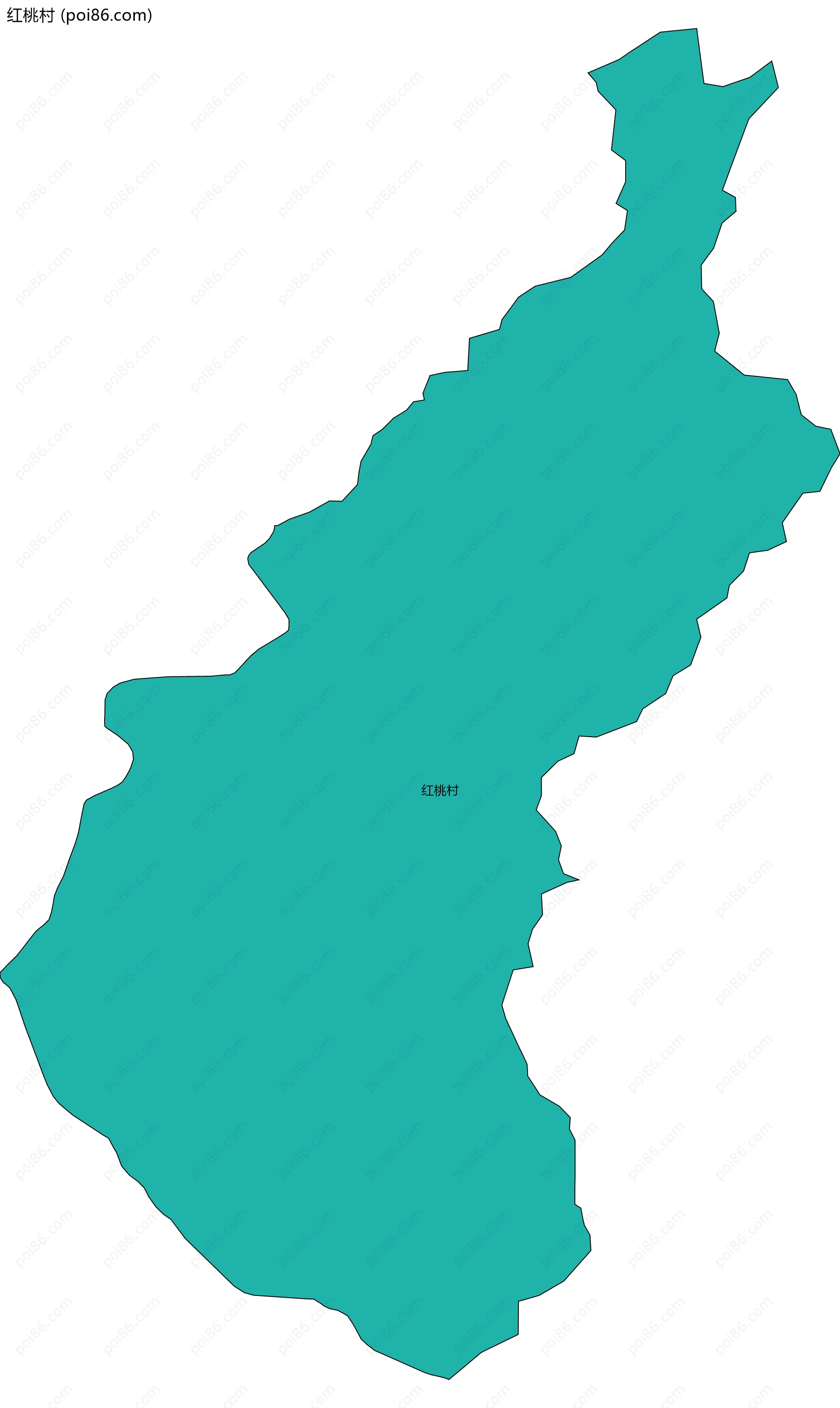 红桃村边界地图