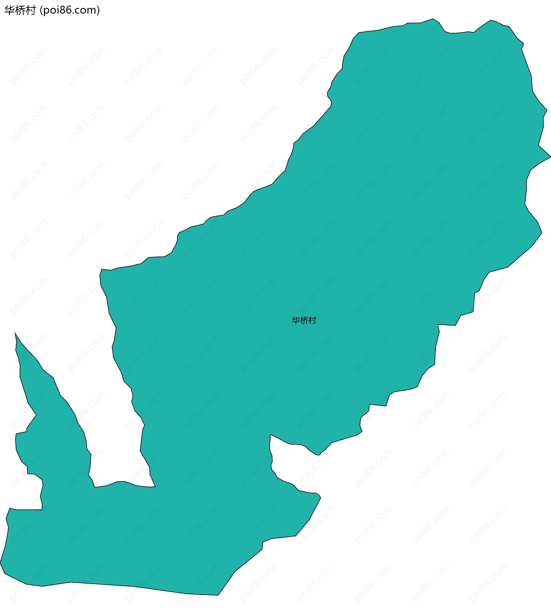 华桥村边界地图