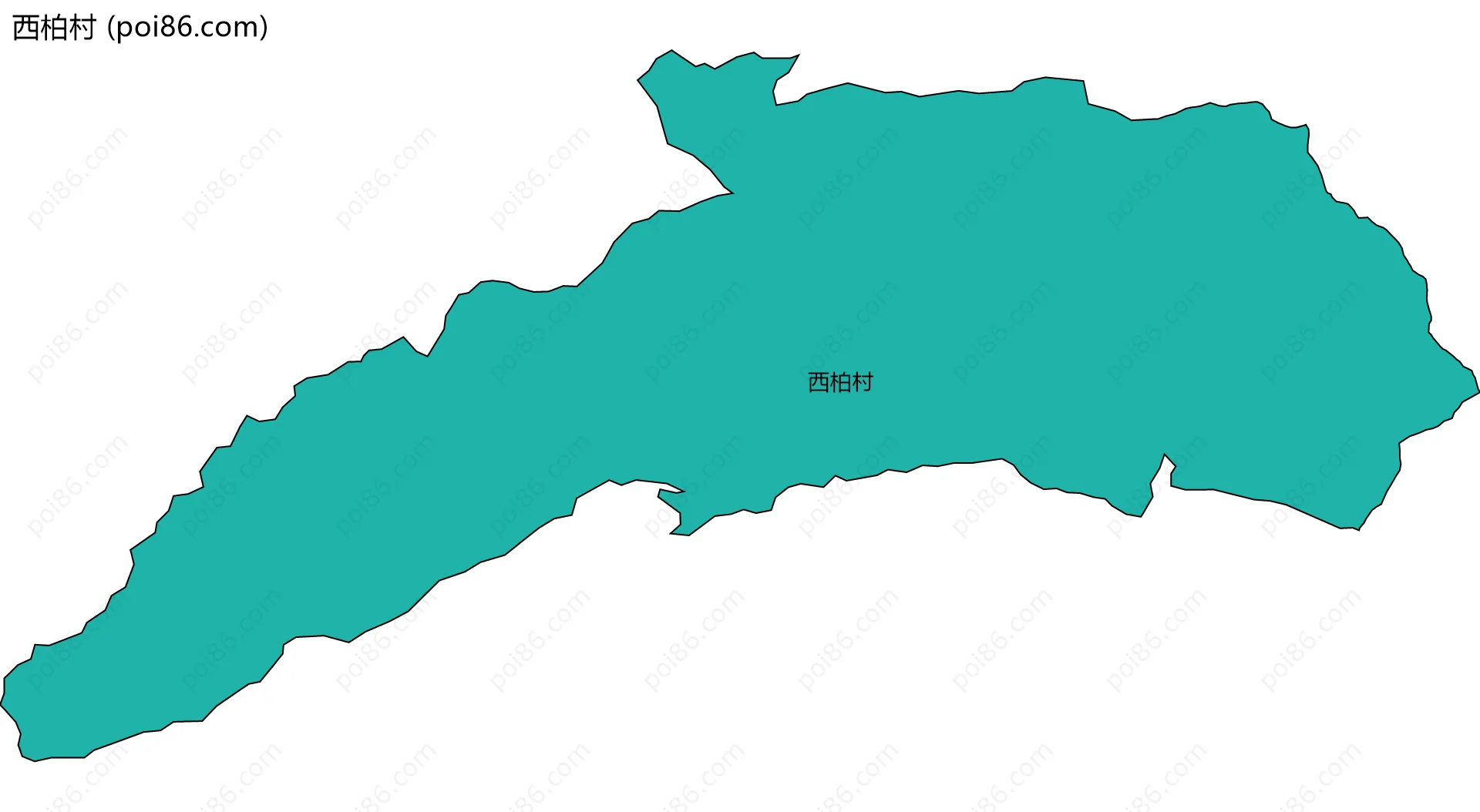 西柏村边界地图