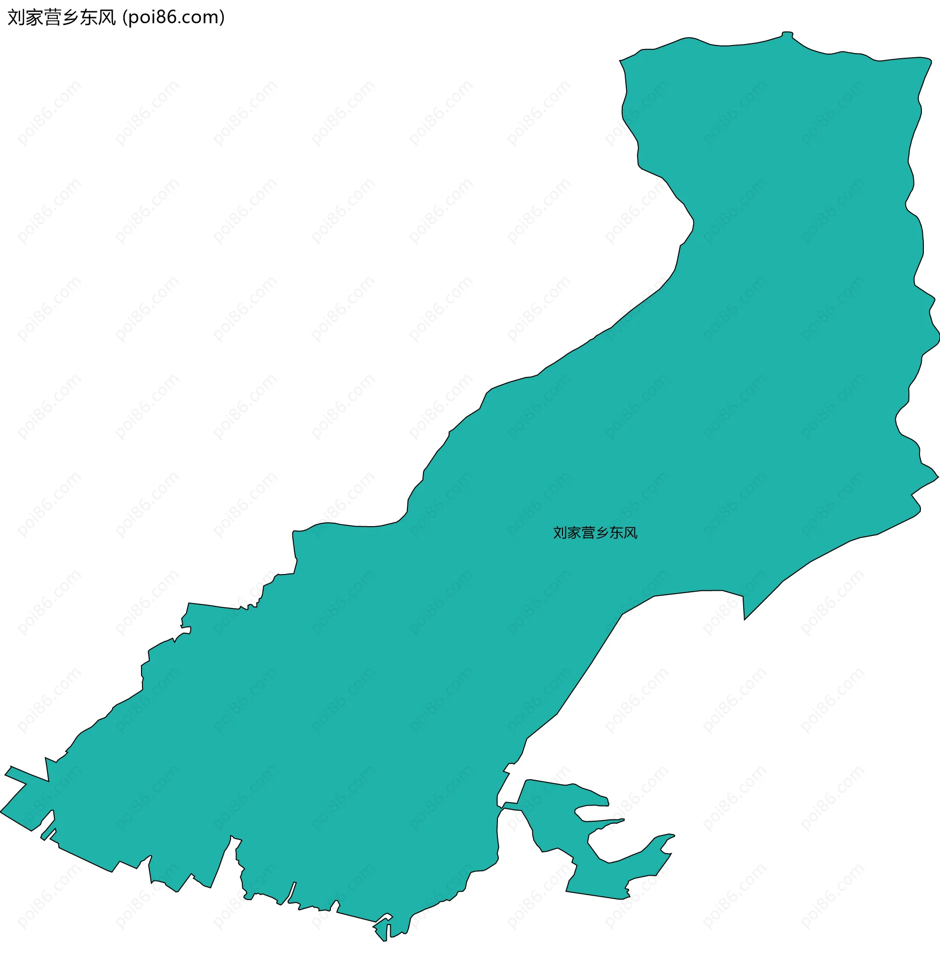 刘家营乡东风边界地图