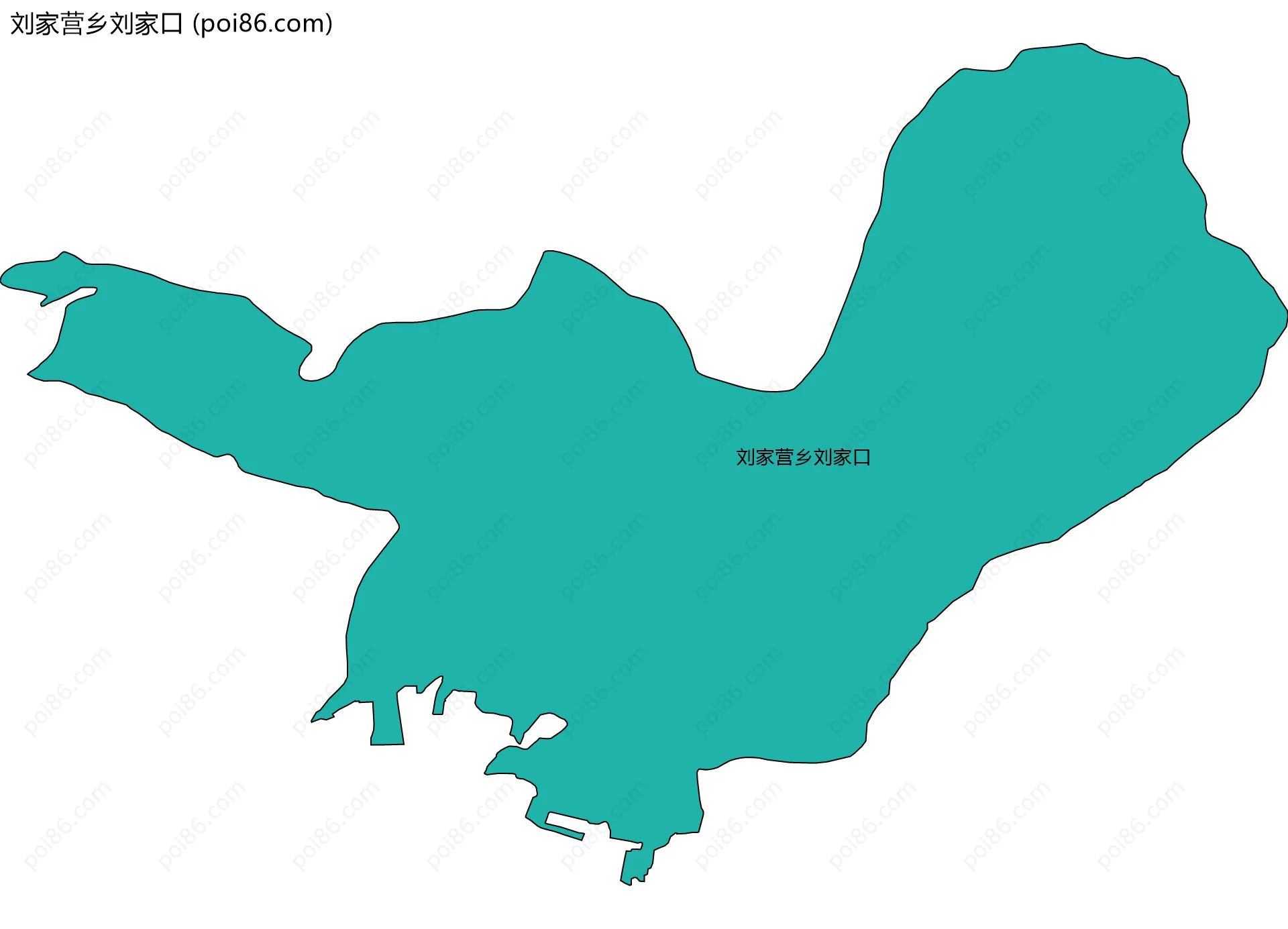 刘家营乡刘家口边界地图