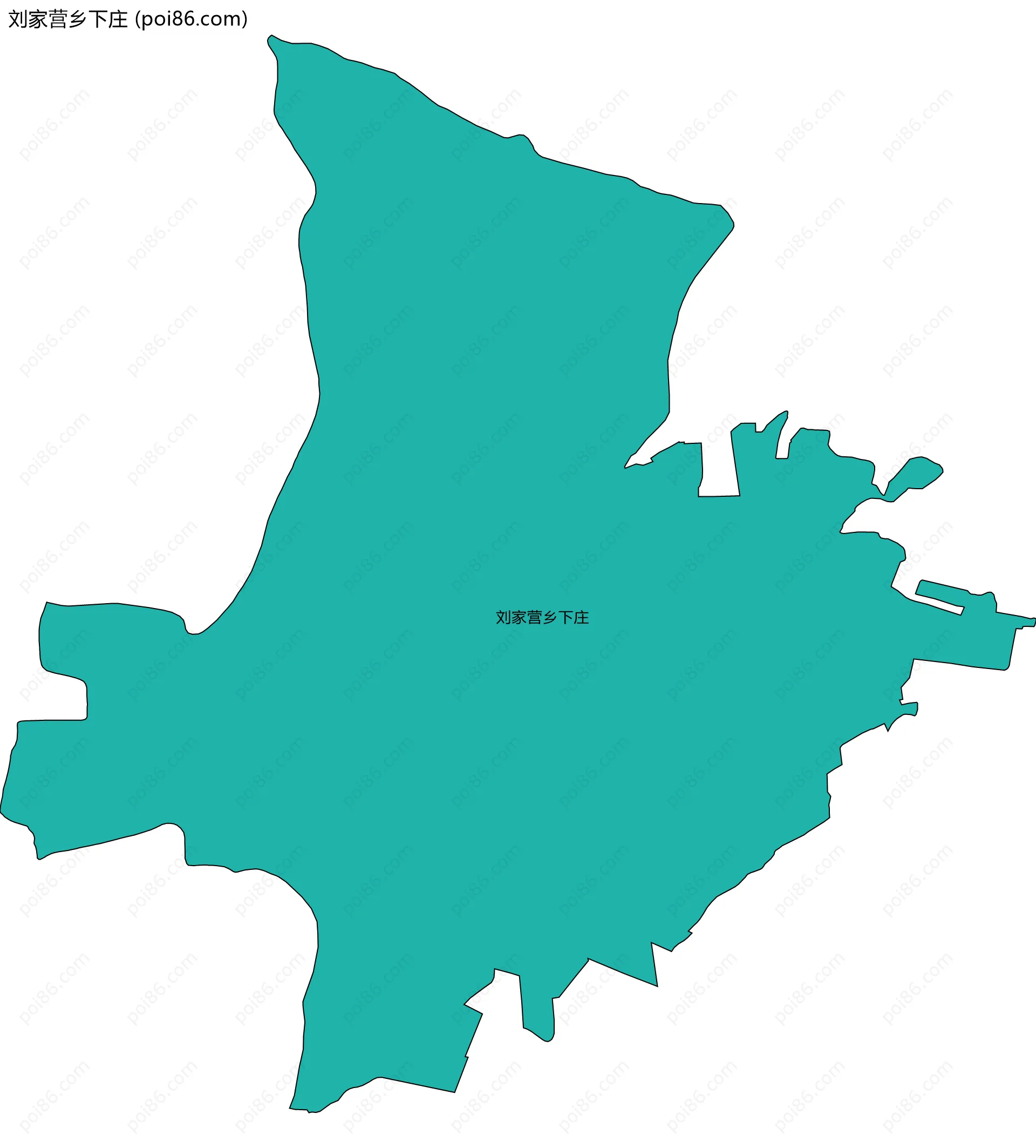 刘家营乡下庄边界地图