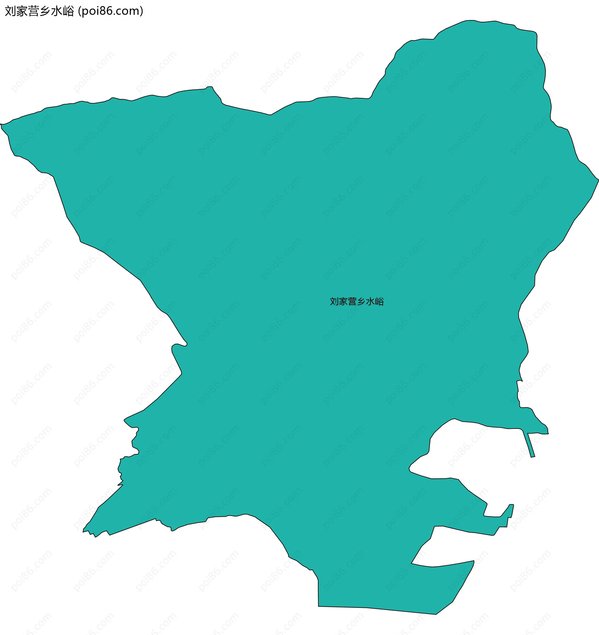 刘家营乡水峪边界地图