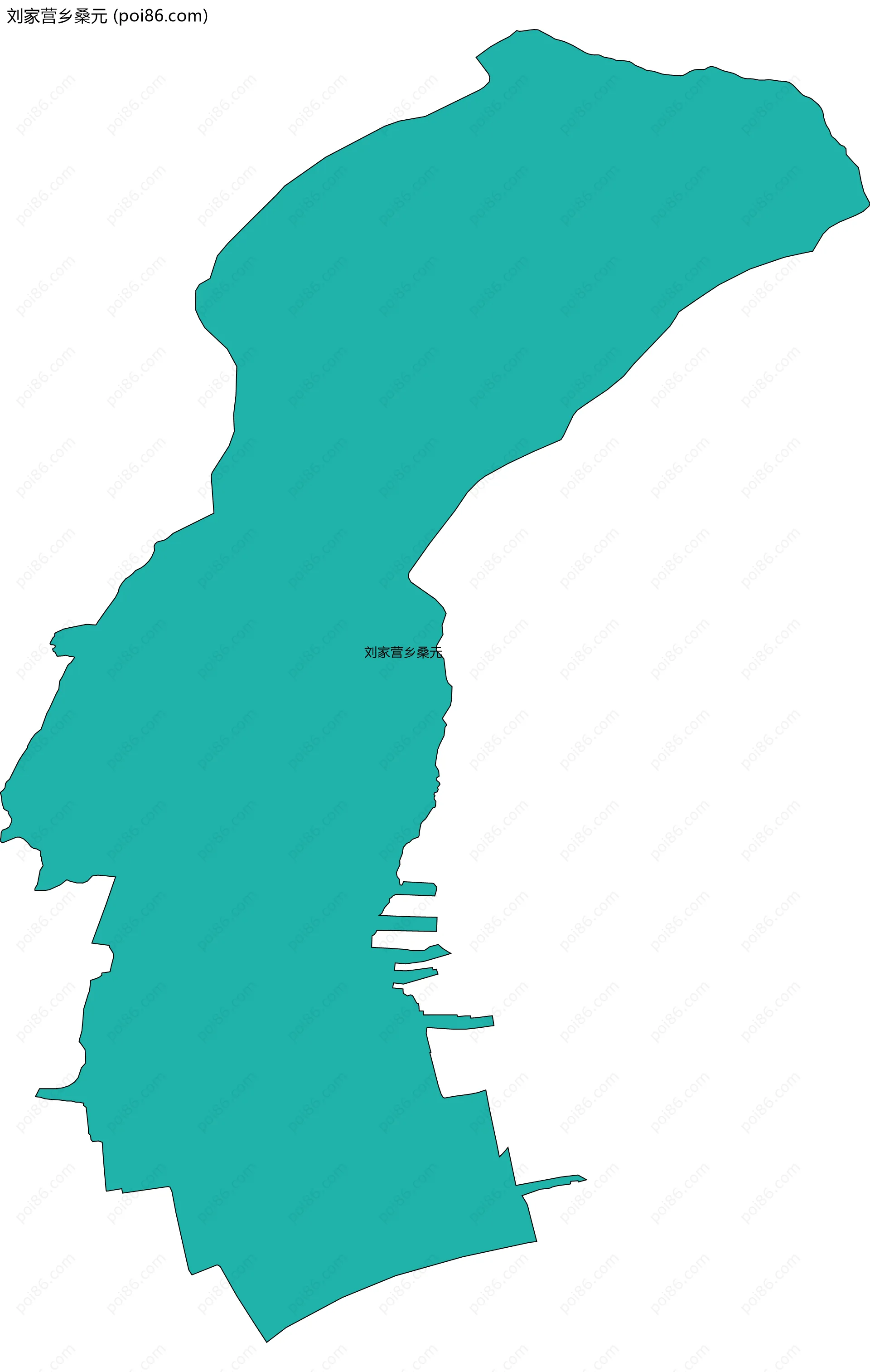刘家营乡桑元边界地图