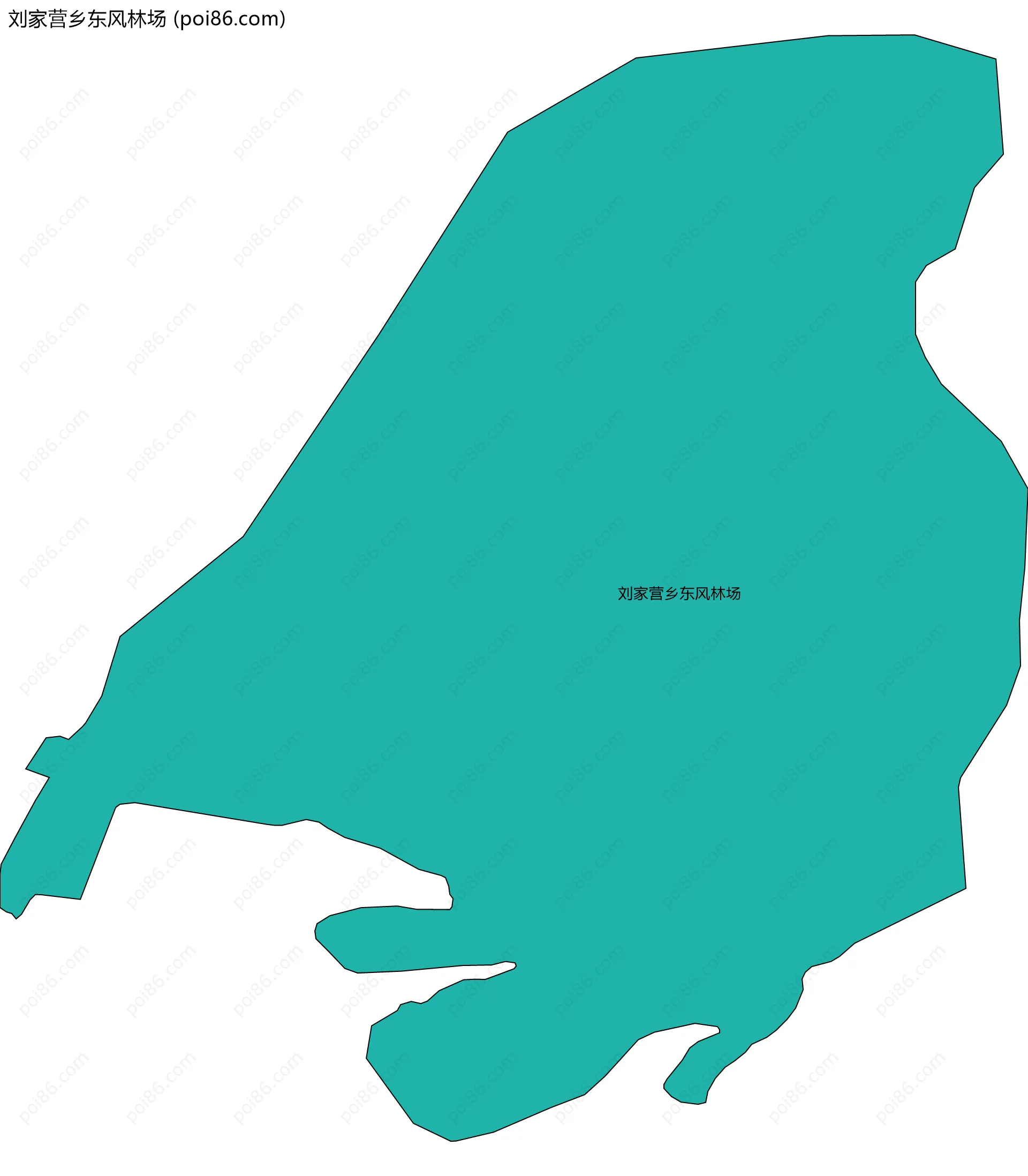 刘家营乡东风林场边界地图