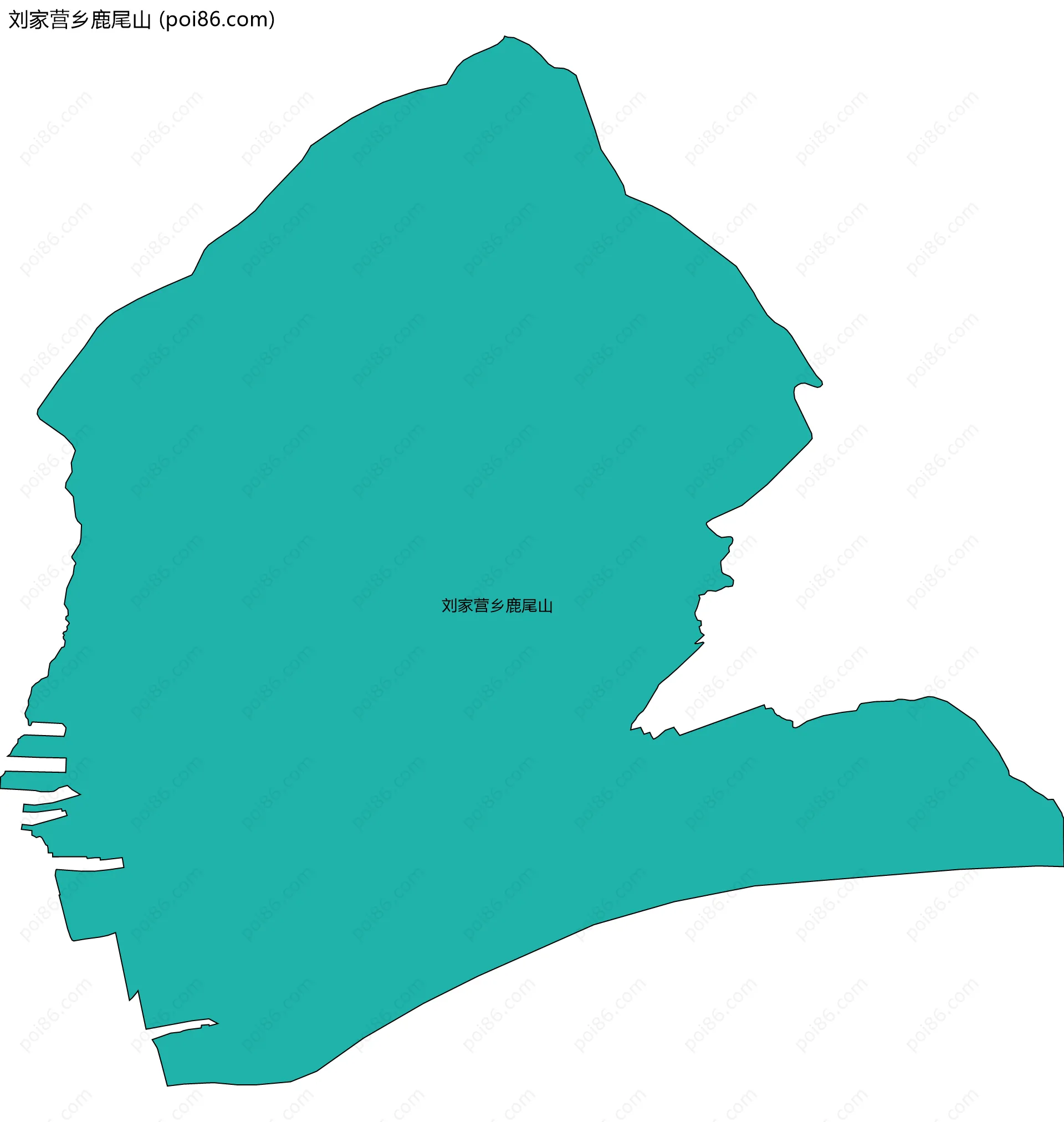 刘家营乡鹿尾山边界地图