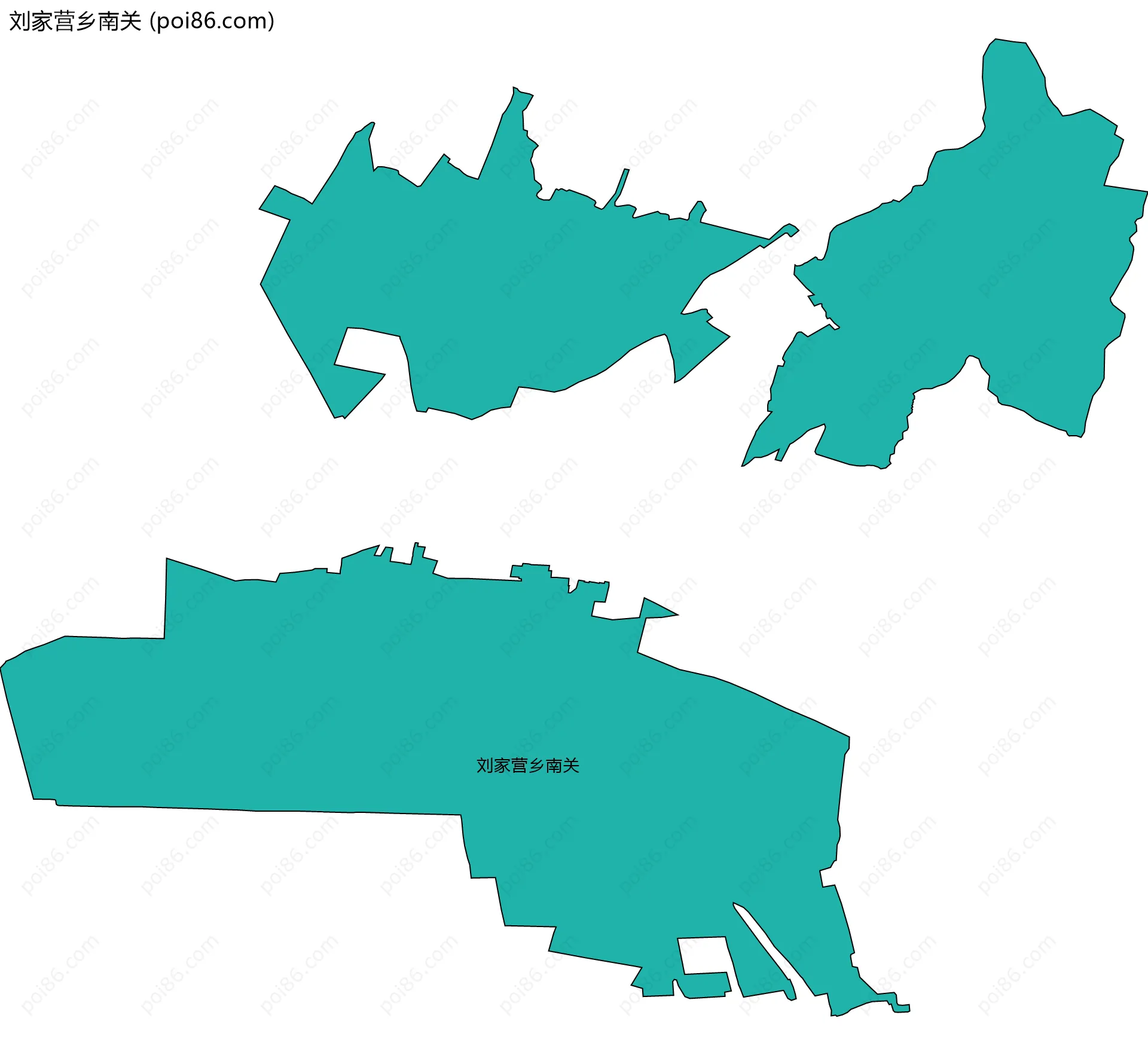 刘家营乡南关边界地图