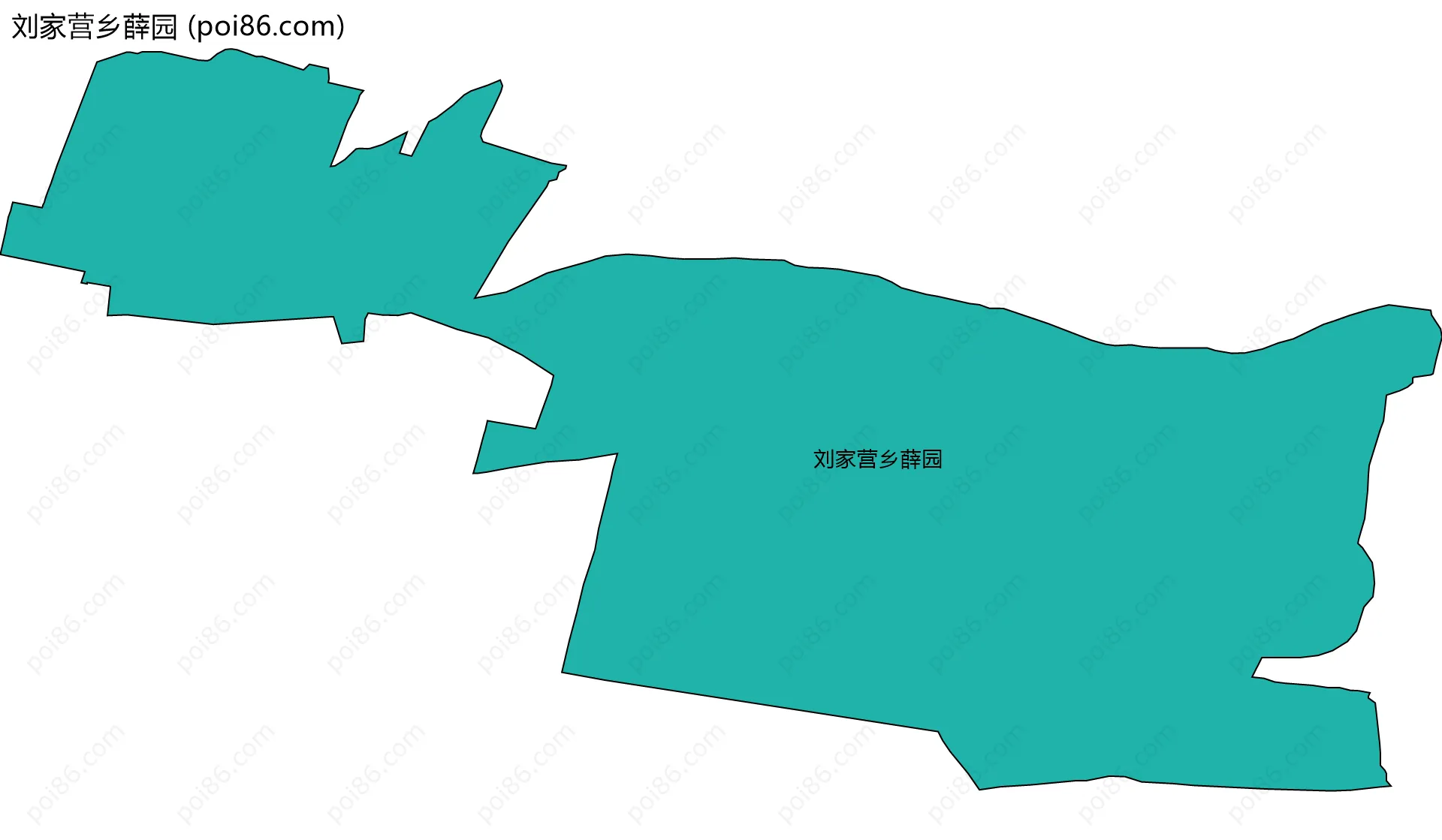 刘家营乡薛园边界地图