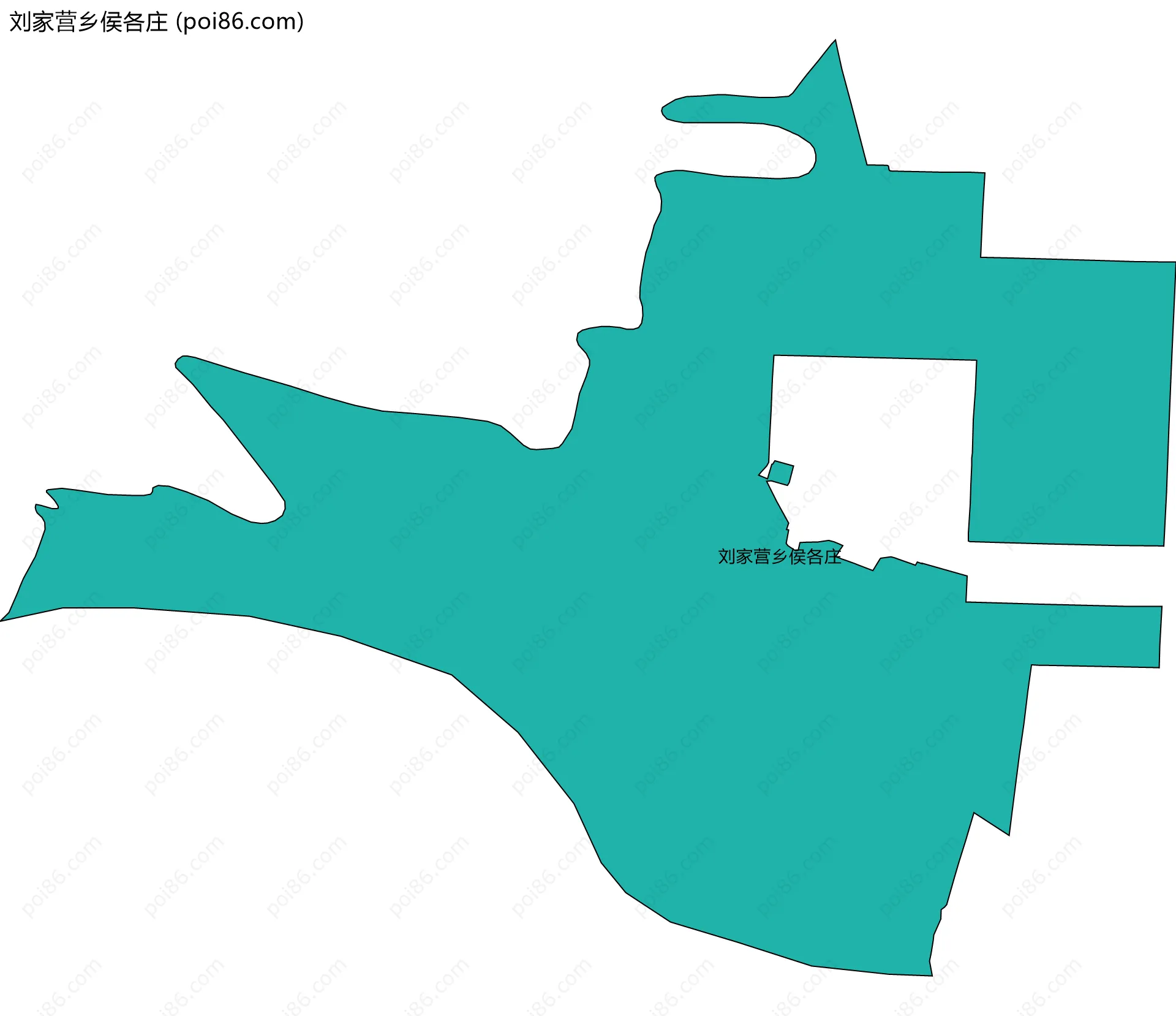 刘家营乡侯各庄边界地图