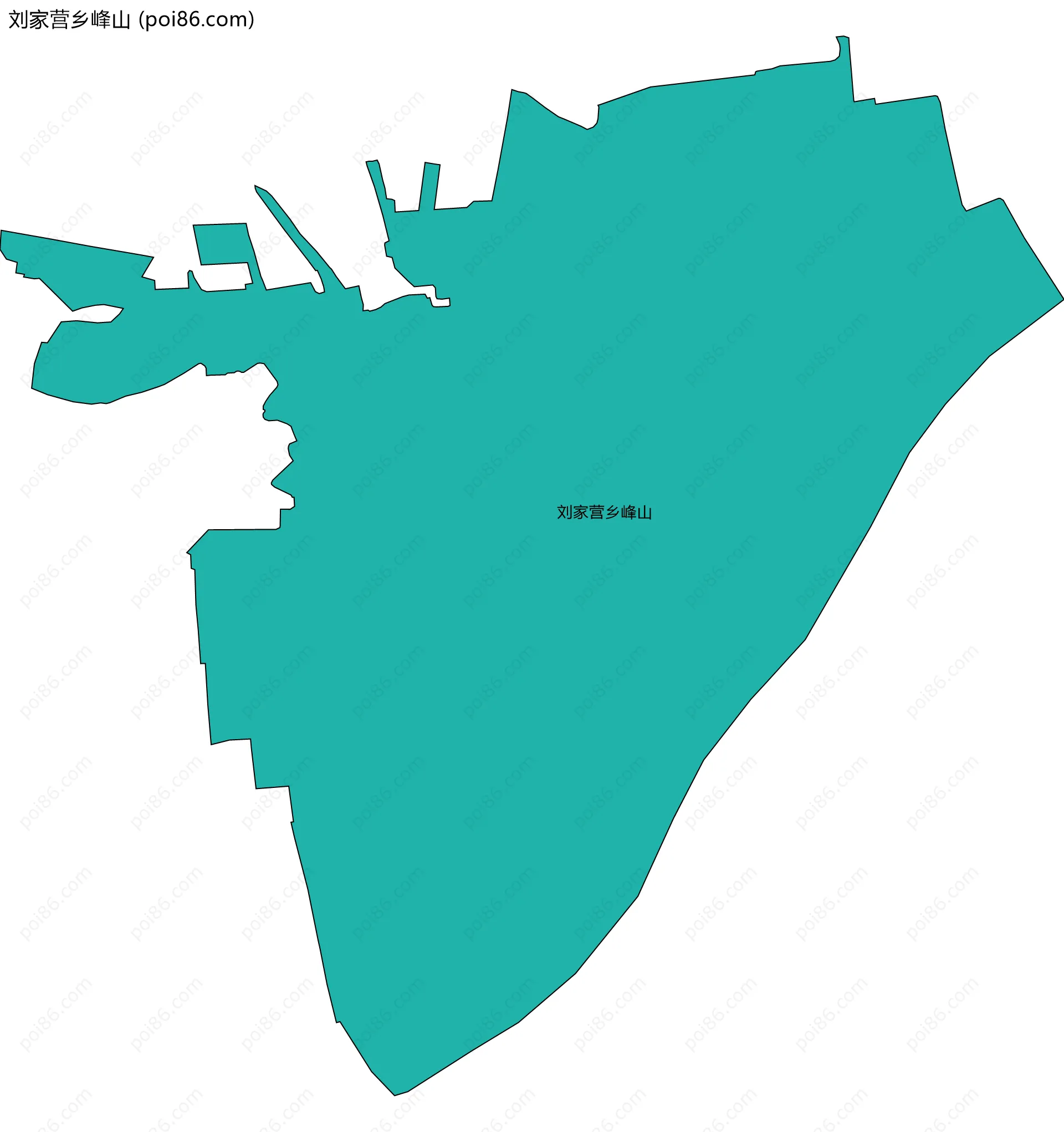 刘家营乡峰山边界地图