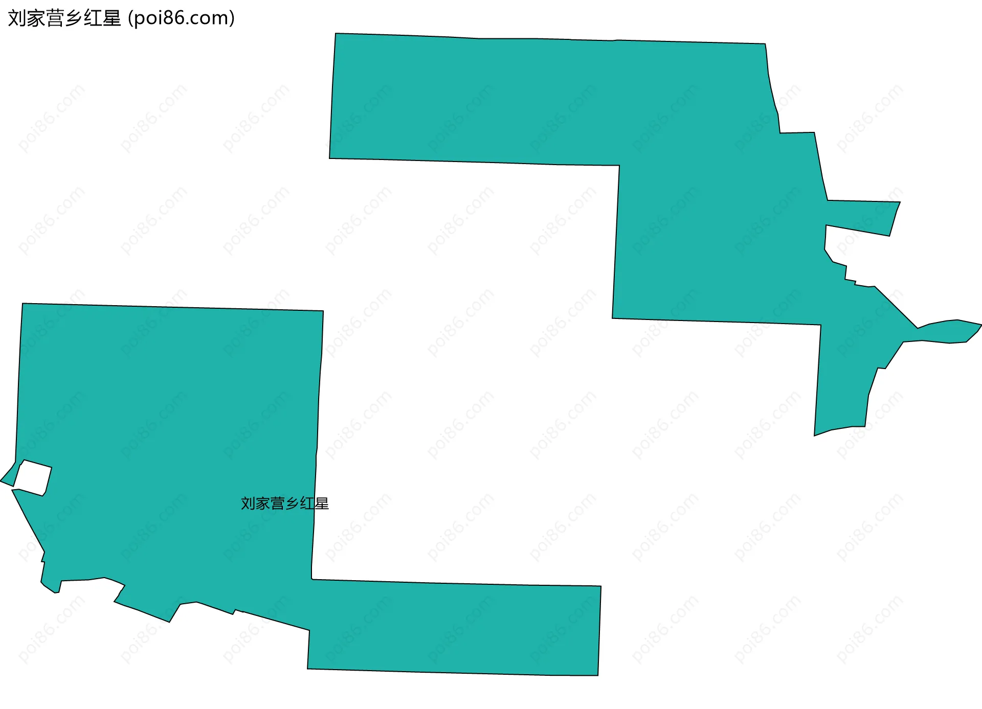 刘家营乡红星边界地图