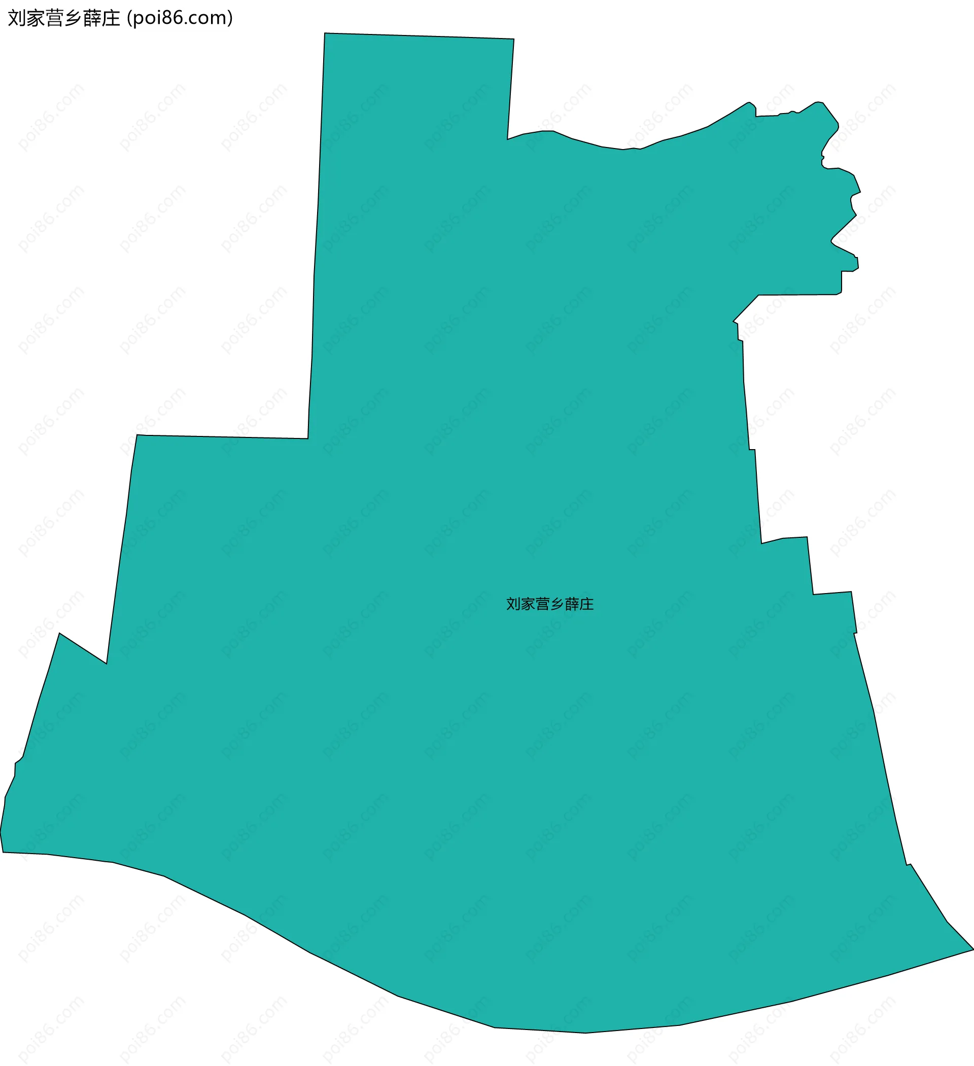 刘家营乡薛庄边界地图