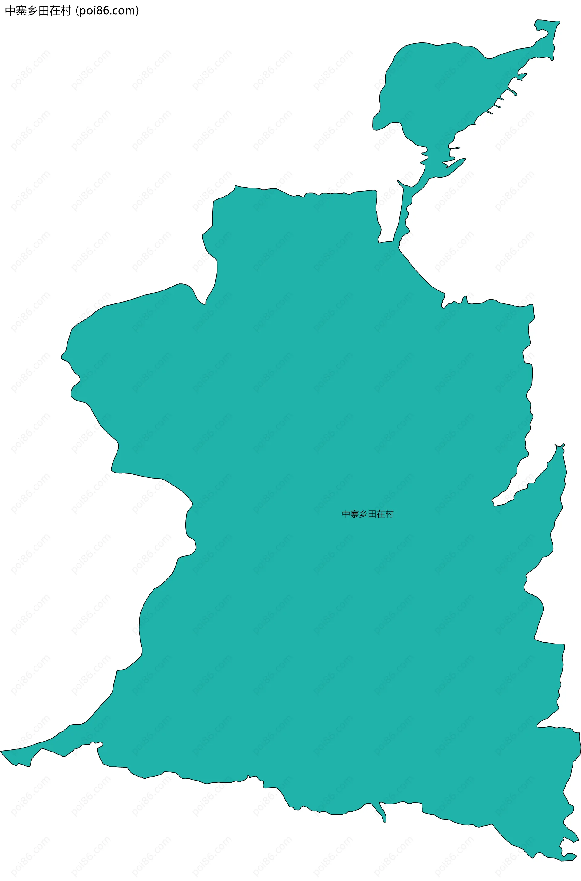 中寨乡田在村边界地图