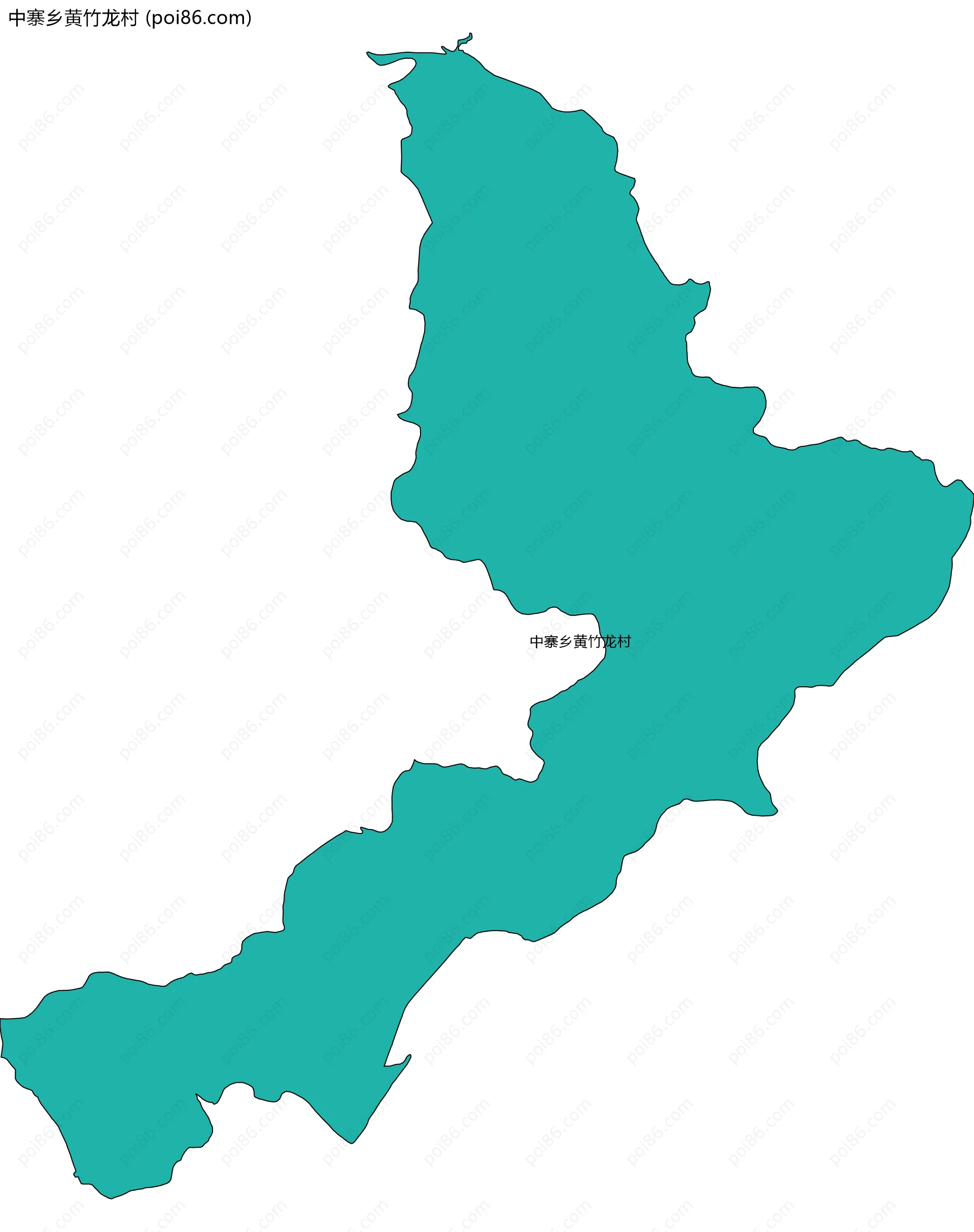 中寨乡黄竹龙村边界地图